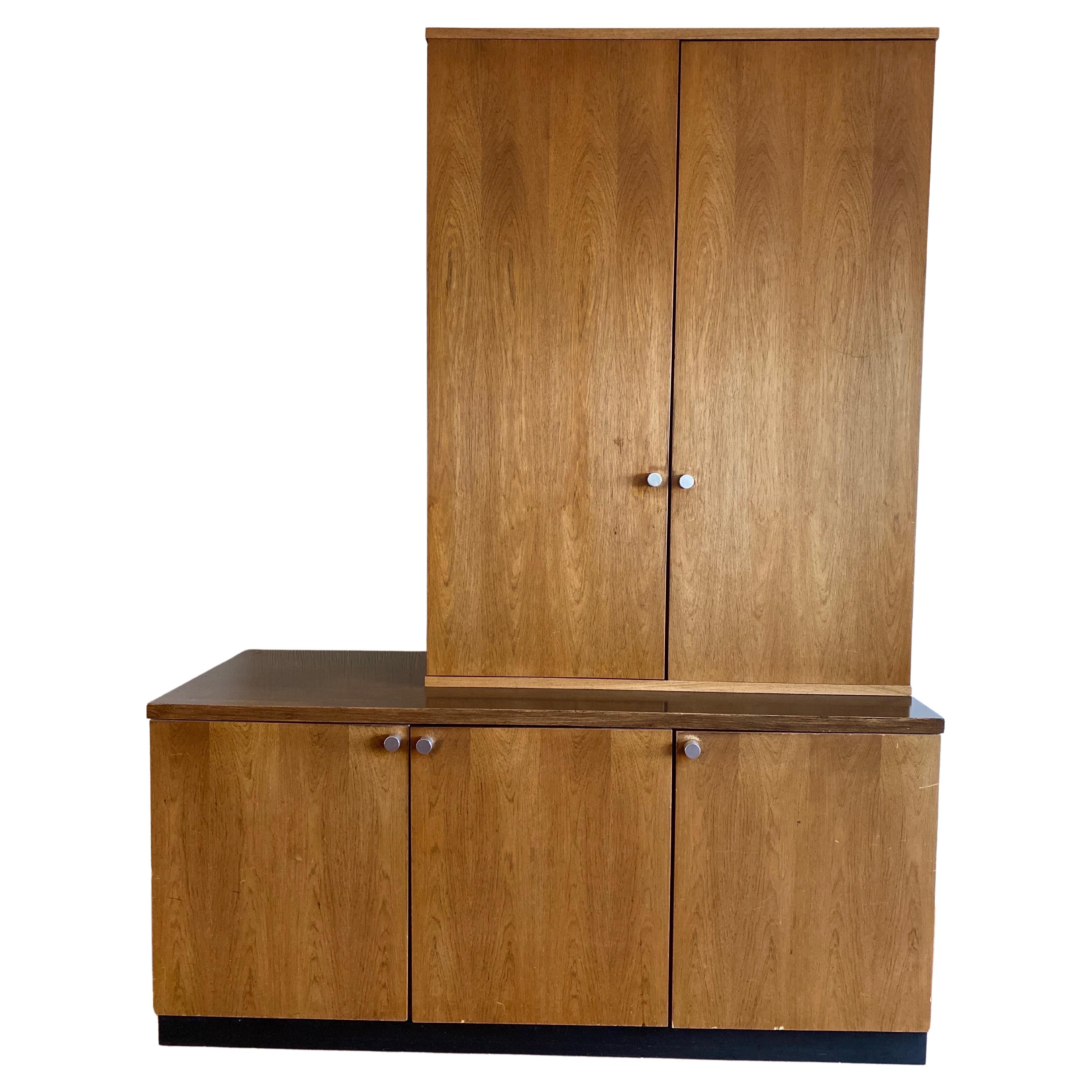 Mid-20th Century Rare Alfred Hendricks Sideboard, Cupboard on Cabinet, Bauhaus Style
