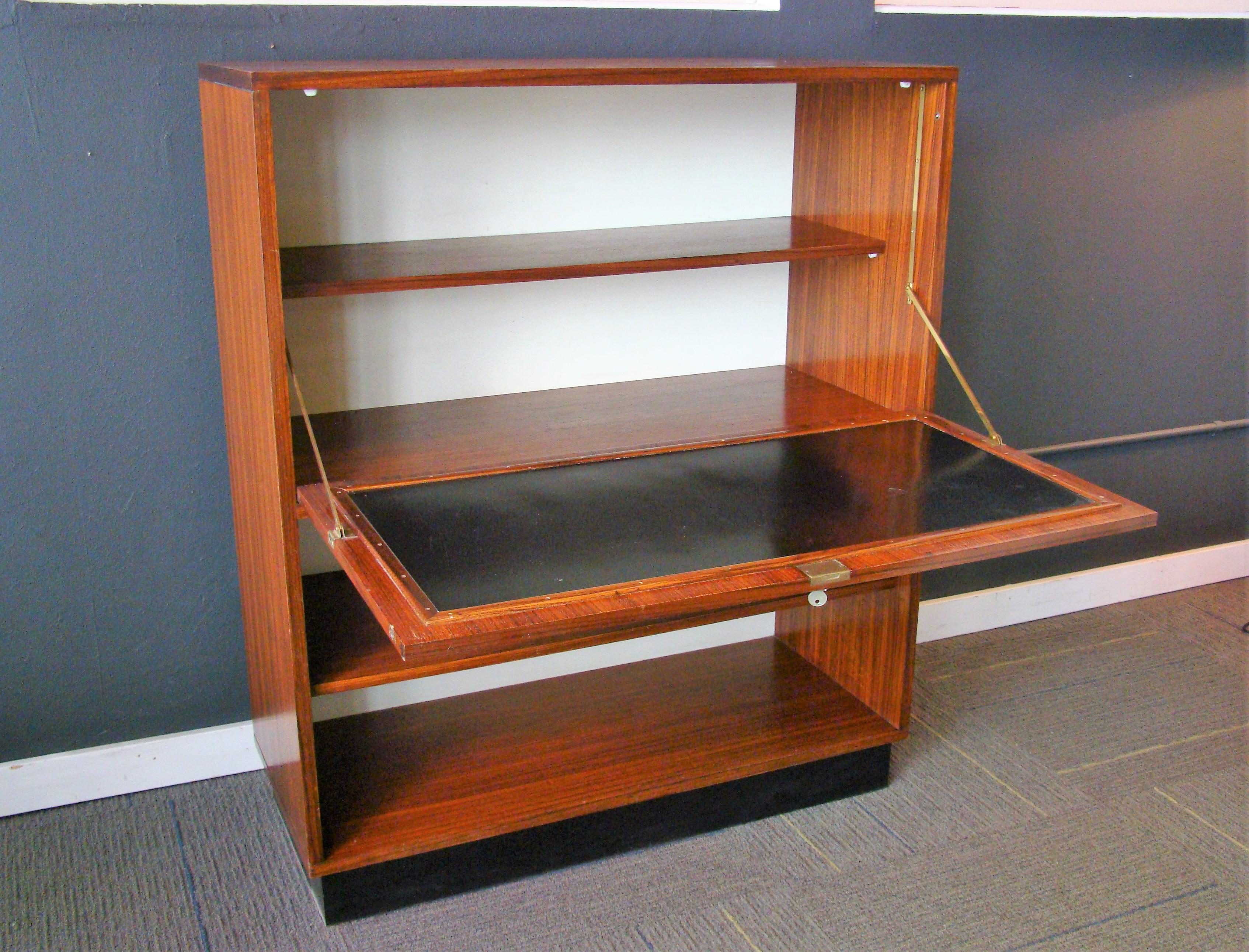 20th Century Rare Alfred Hendrickx 'Belgium' Rosewood Drop Front Secretary Desk by Belform