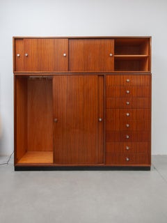 Rare Alfred Hendrickx Wardrobe with Eight Drawers 1960, Belform, Belgium