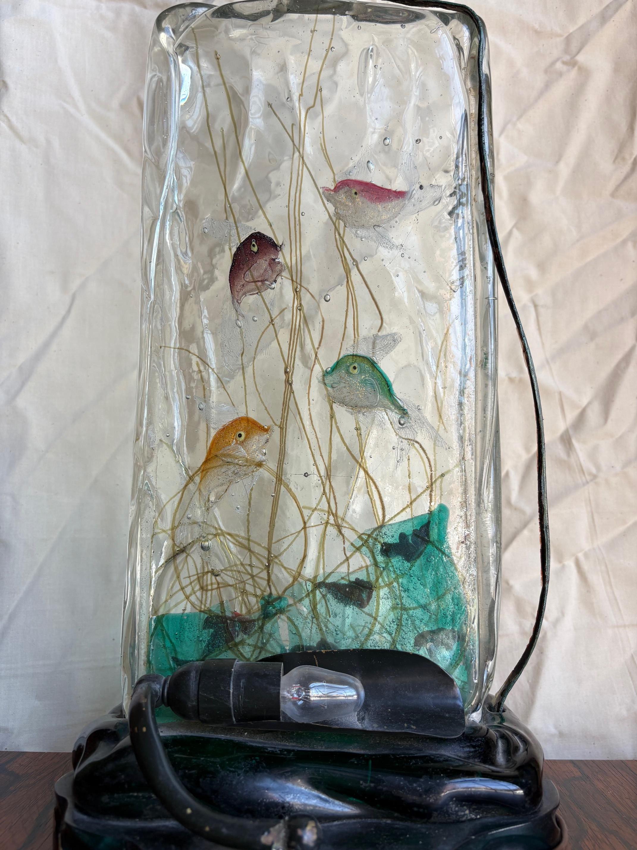 Rare Alfredo Barbini Aquario Lamp for Cenedese For Sale 5