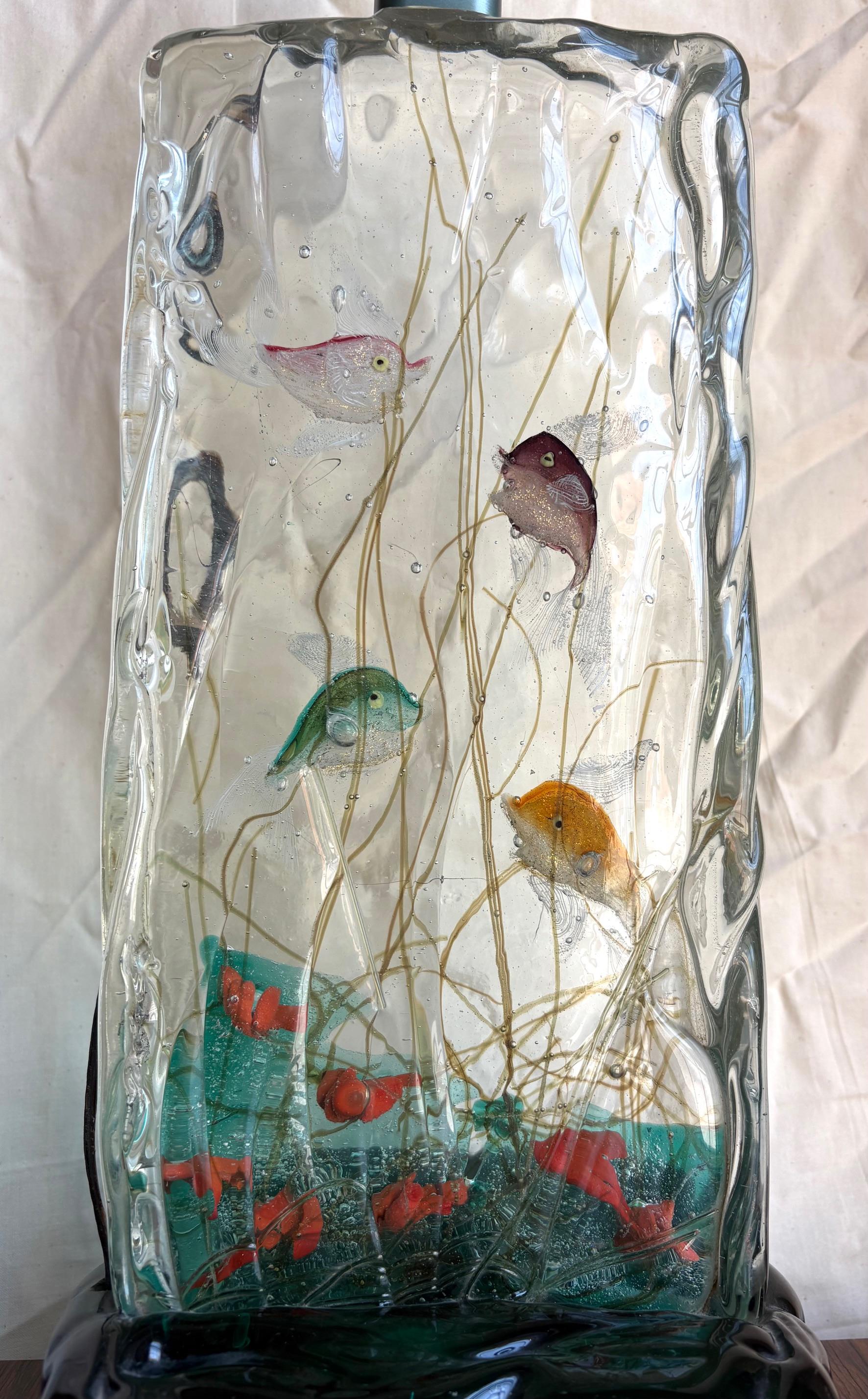 Rare Alfredo Barbini Aquario Lamp for Cenedese In Good Condition For Sale In Montreal, QC