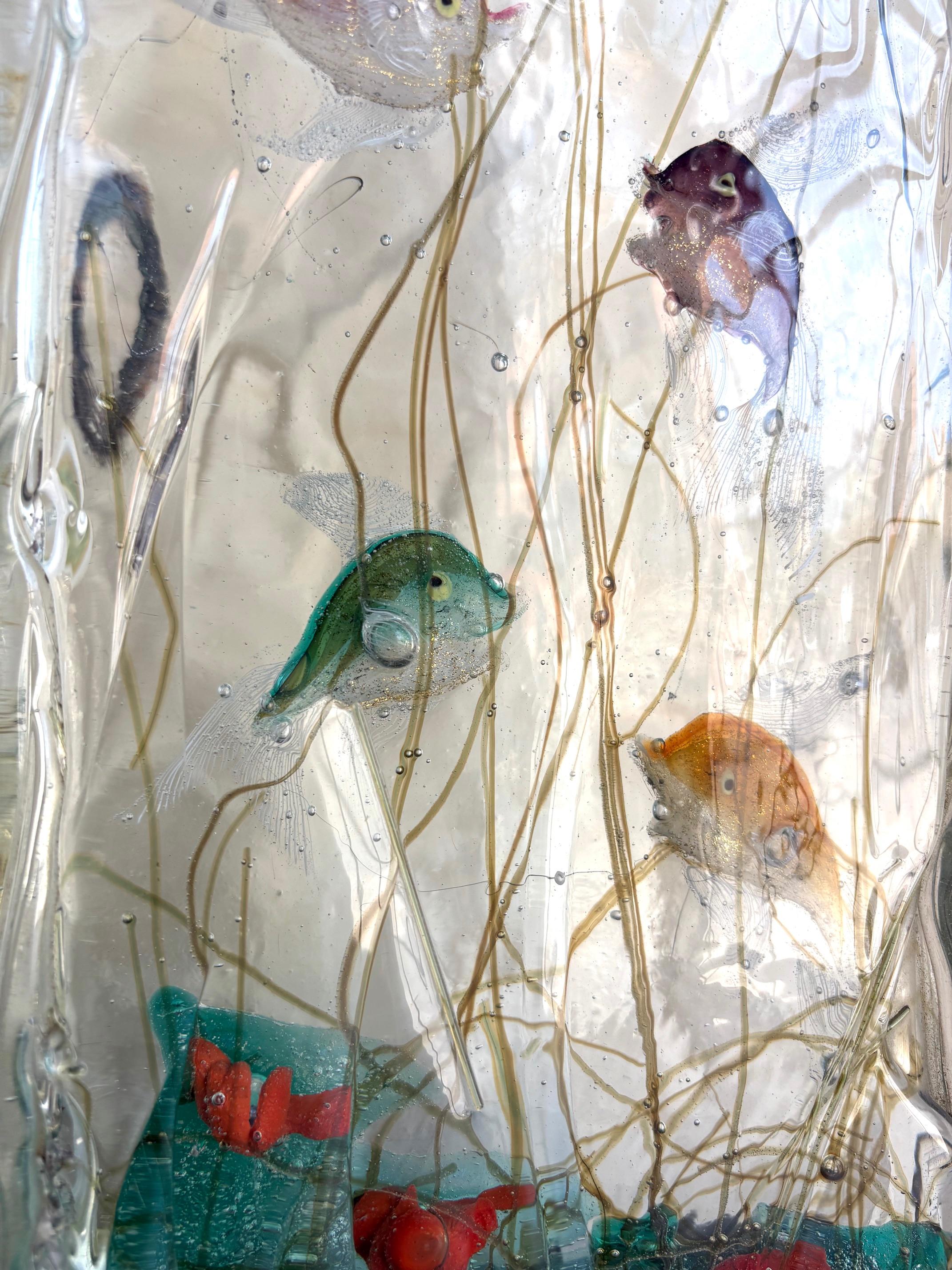 Mid-20th Century Rare Alfredo Barbini Aquario Lamp for Cenedese For Sale