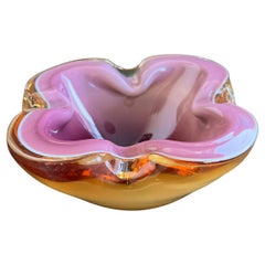 RARE Alfredo Barbini Glas Aschenbecher Schale Geode Stil Murano Italien VTG 1950's MCM