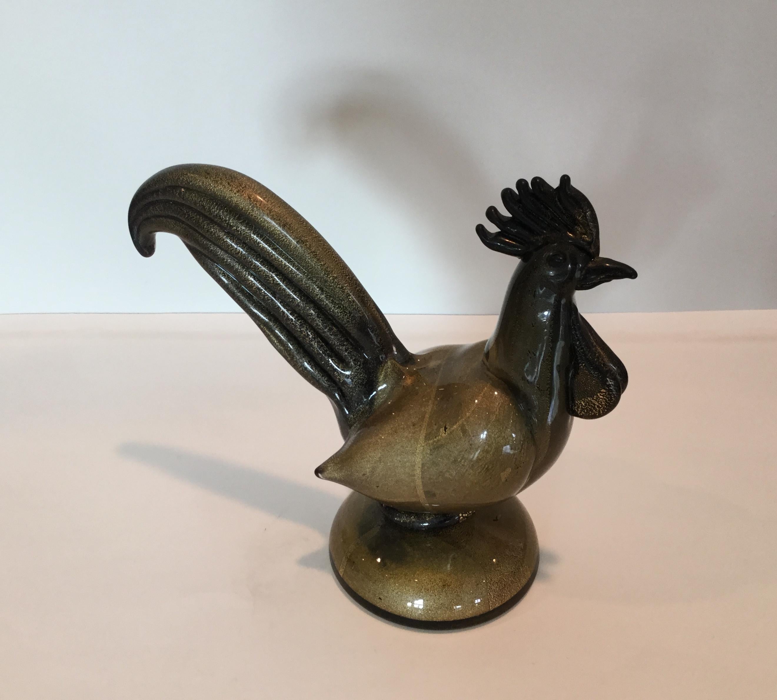 black and gold rooster