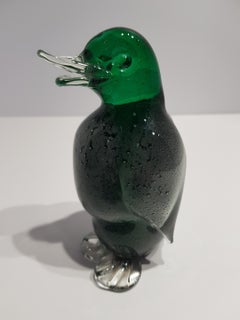 Rare Alfredo Barbini VAMSA Duck Bird Sfumato Sommerso Murano Glass Sculpture