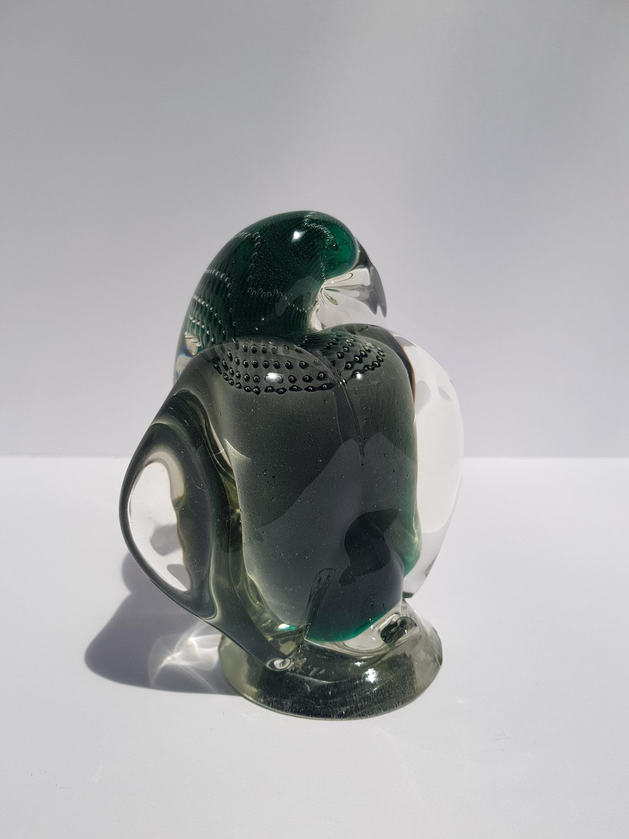 Rare Alfredo Barbini VAMSA Toucan Bird Sfumato Sommerso Murano Glass Sculpture en vente 2