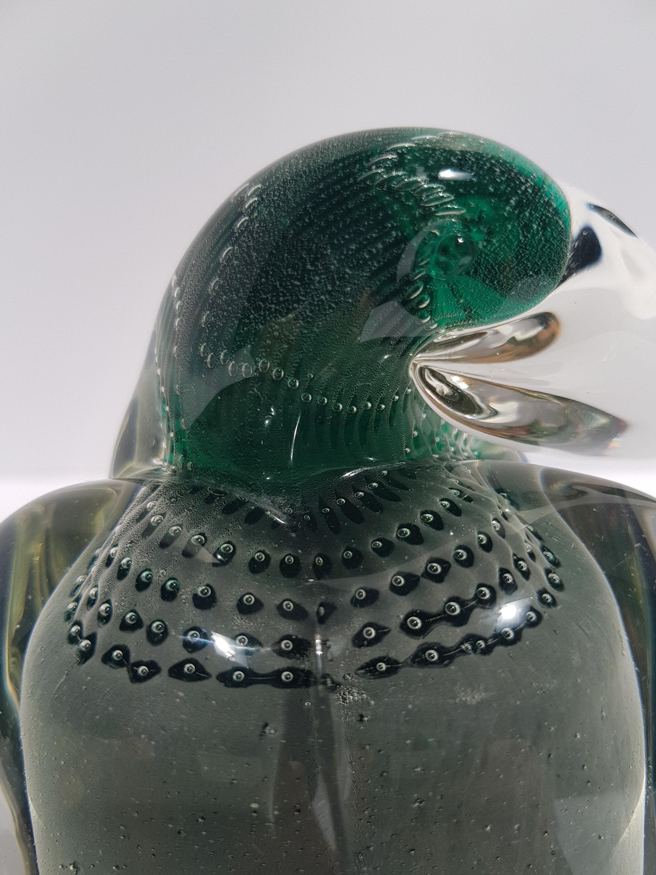 Rare Alfredo Barbini VAMSA Toucan Bird Sfumato Sommerso Murano Glass Sculpture en vente 4