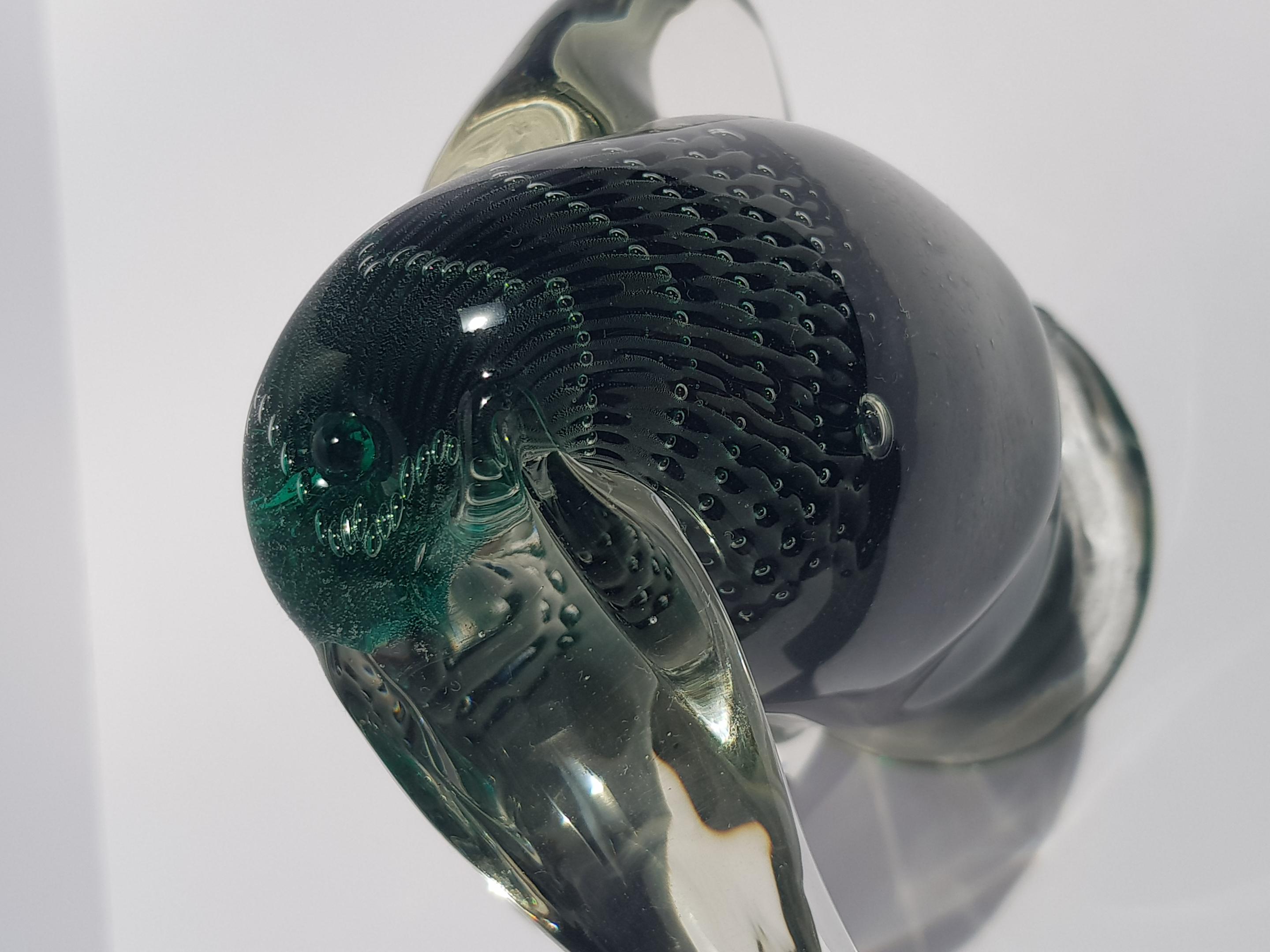Rare Alfredo Barbini VAMSA Toucan Bird Sfumato Sommerso Murano Glass Sculpture en vente 7
