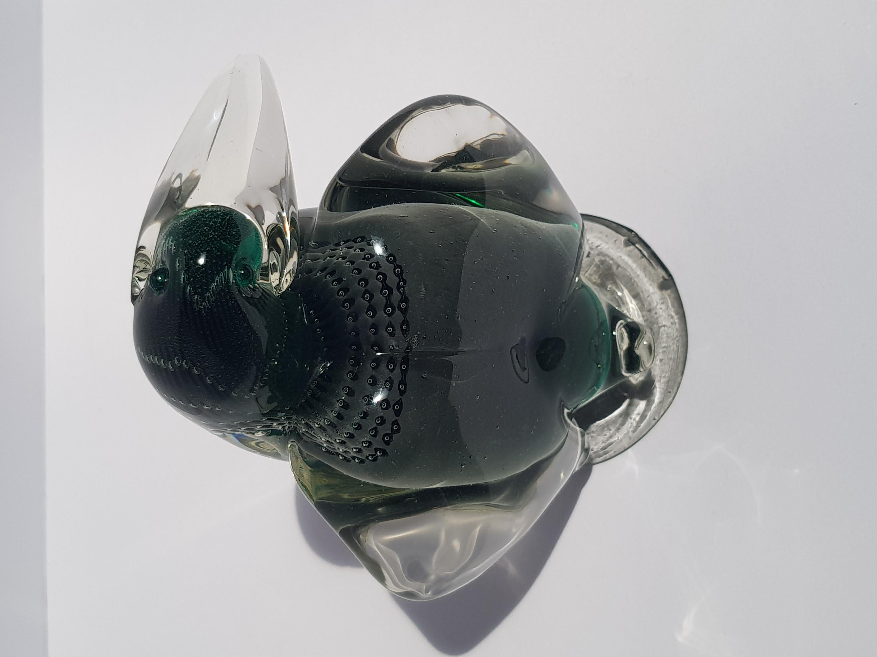 Rare Alfredo Barbini VAMSA Toucan Bird Sfumato Sommerso Murano Glass Sculpture en vente 8