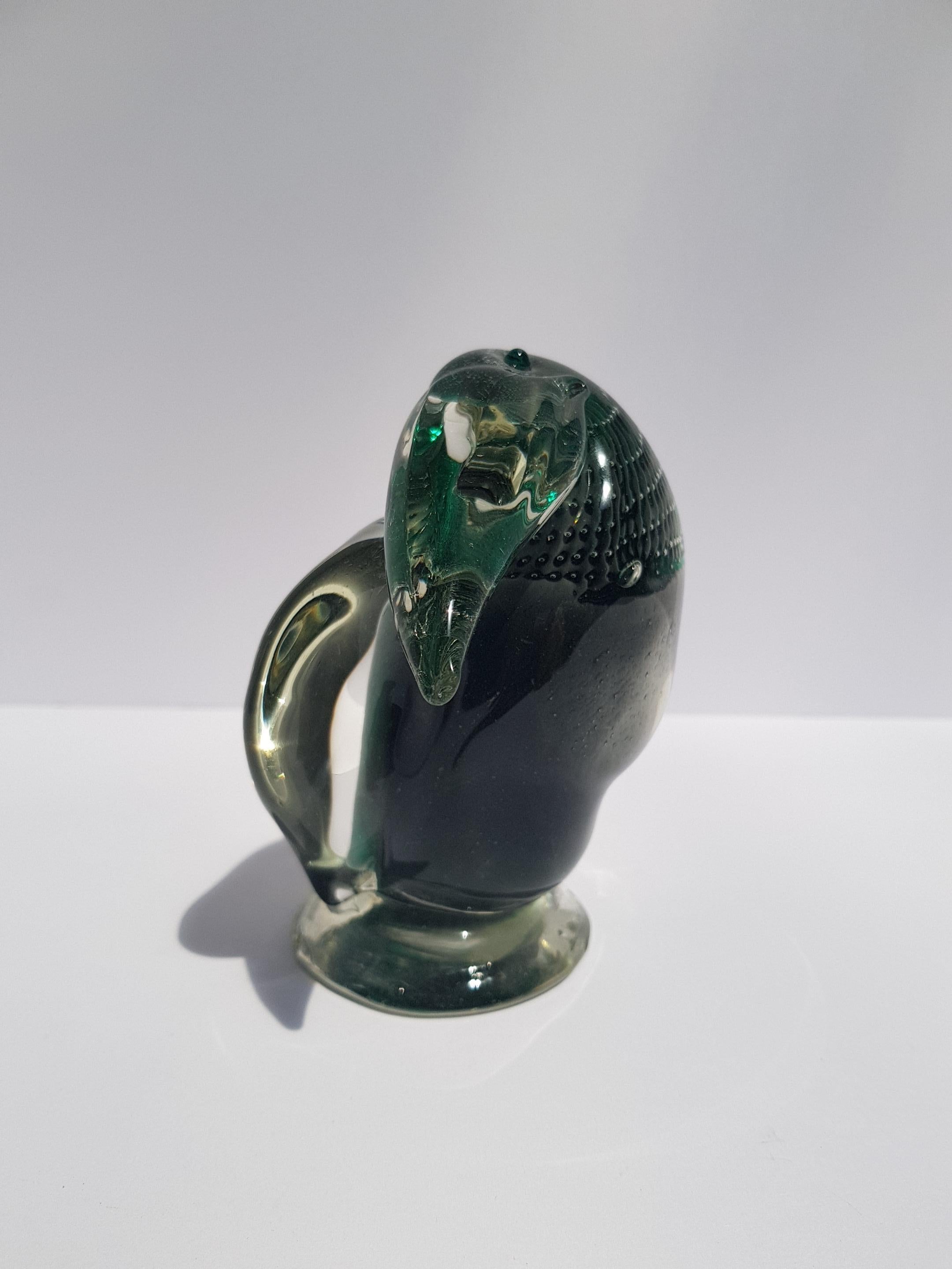 Fait main Rare Alfredo Barbini VAMSA Toucan Bird Sfumato Sommerso Murano Glass Sculpture en vente
