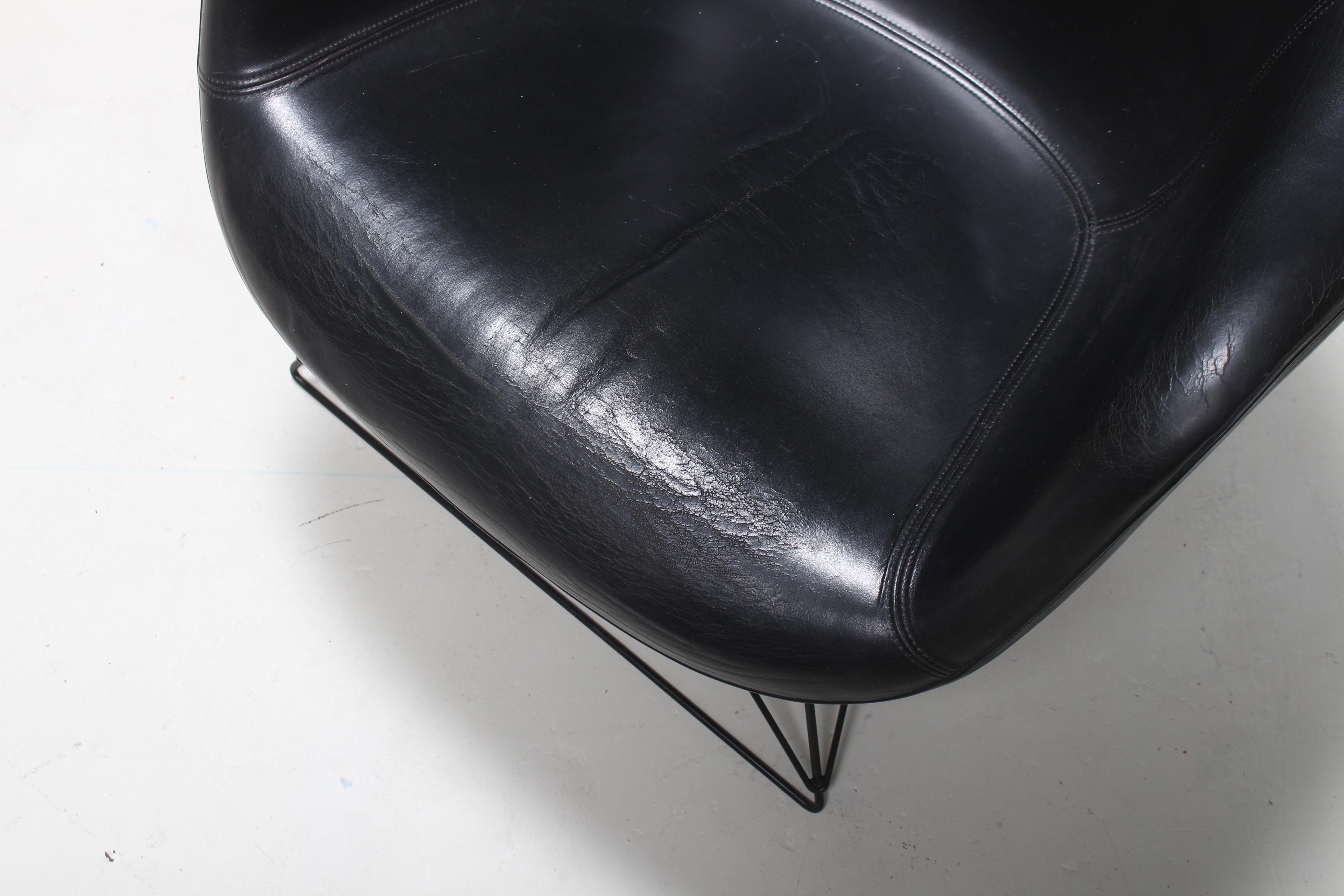Rare All Black Charles and Ray Eames Cats and Cradle Armchair by Herman Miller For Sale 4