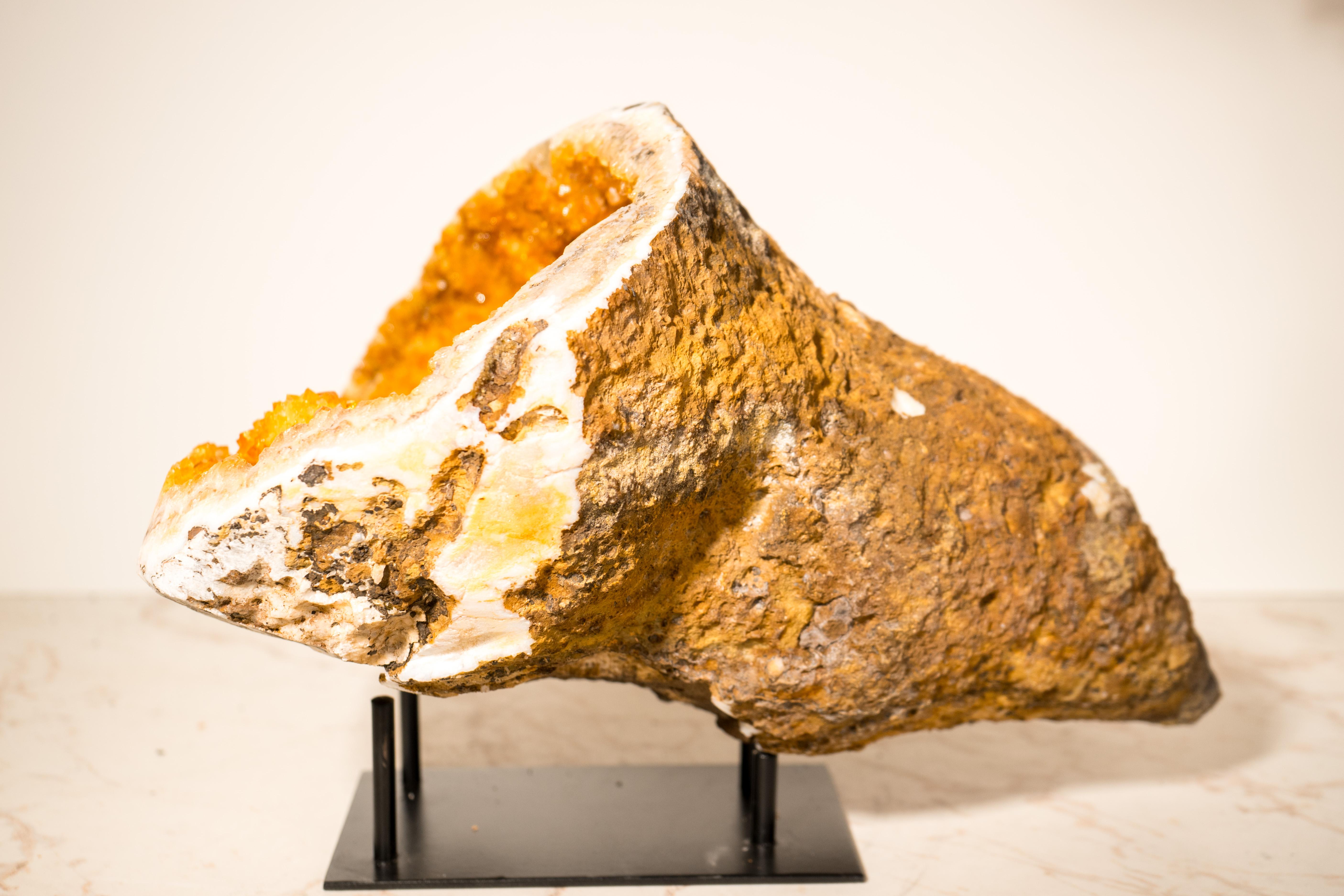 Rare All-Natural Citrine Geode Cave 4