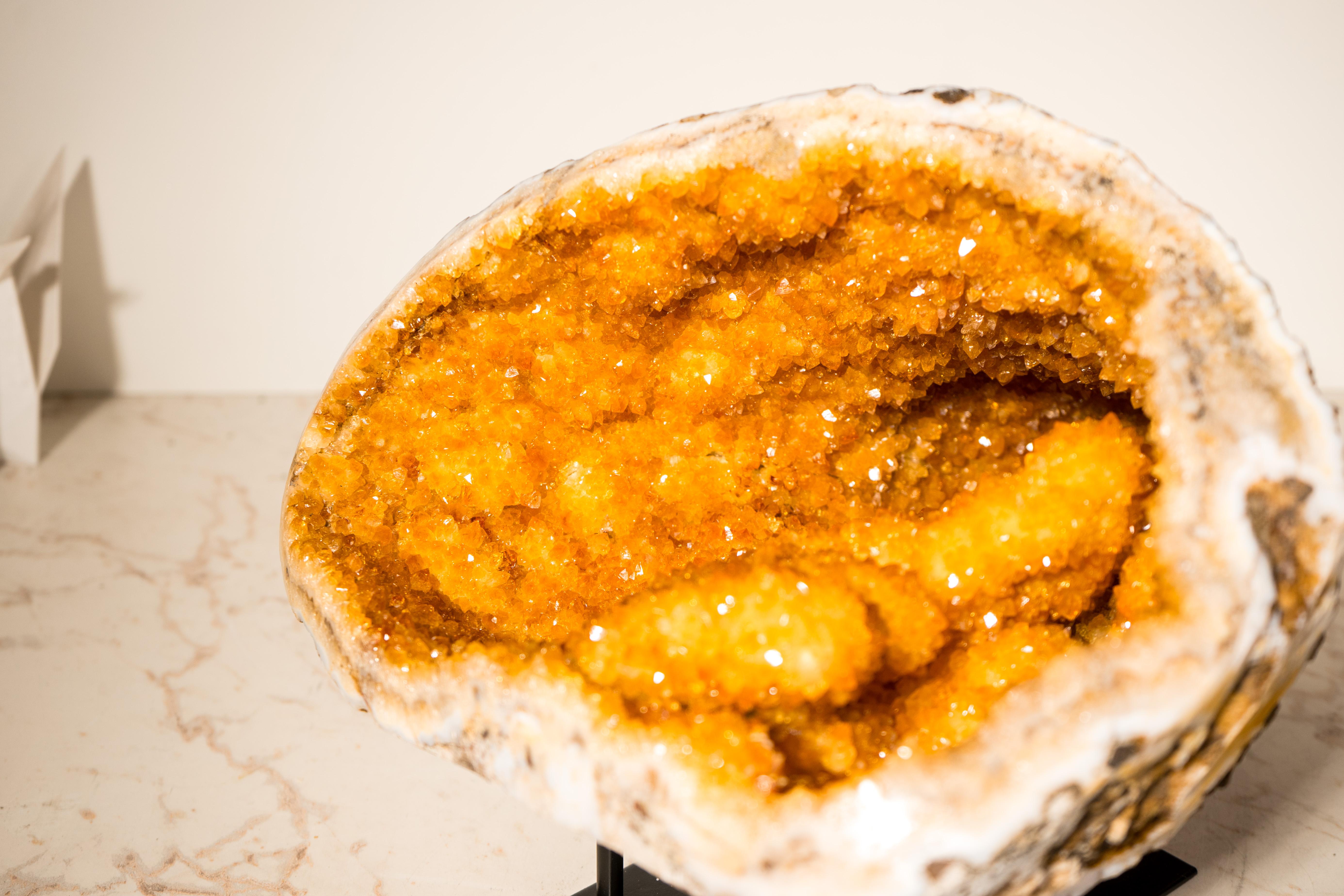 Crystal Rare All-Natural Citrine Geode Cave