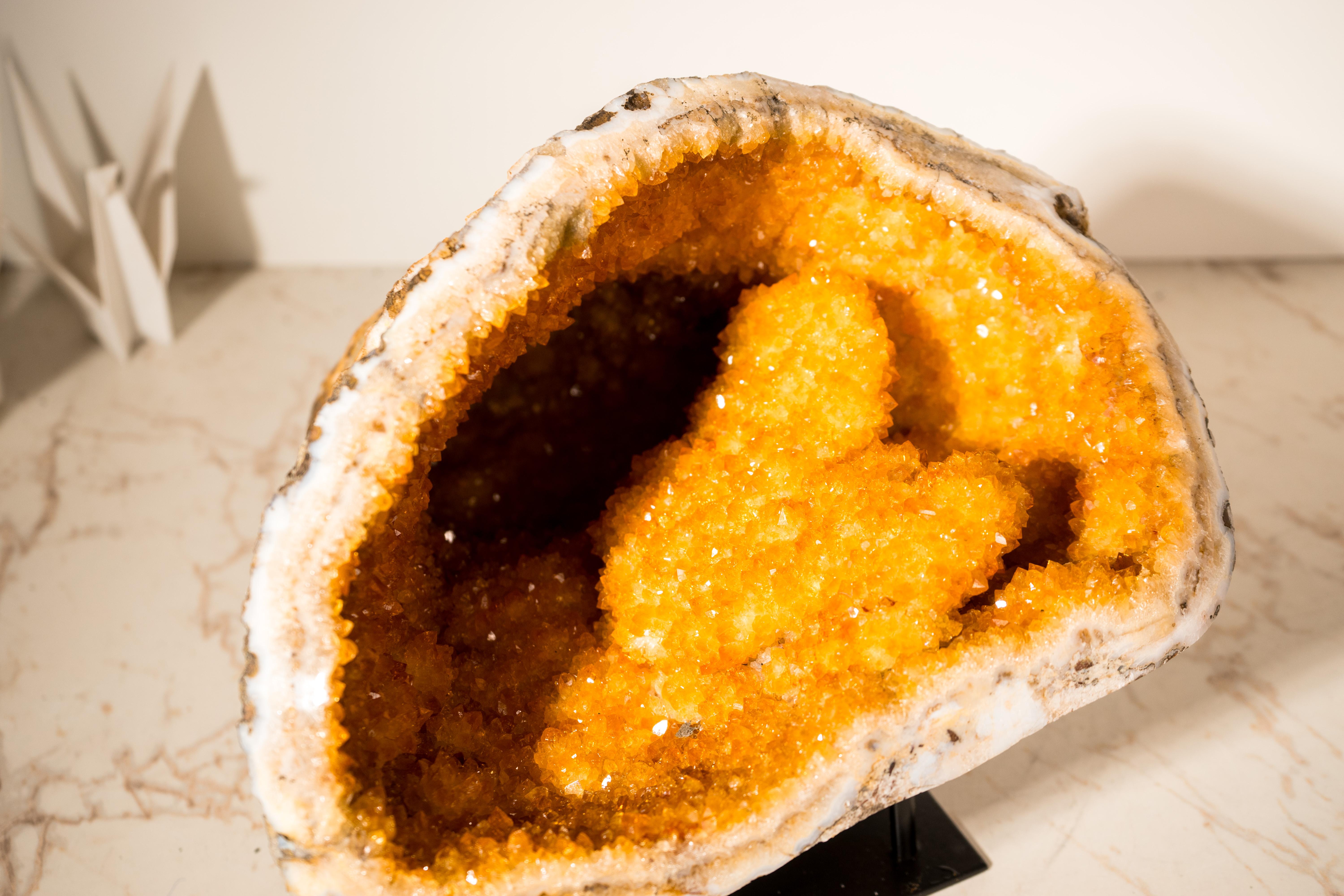Rare All-Natural Citrine Geode Cave 1