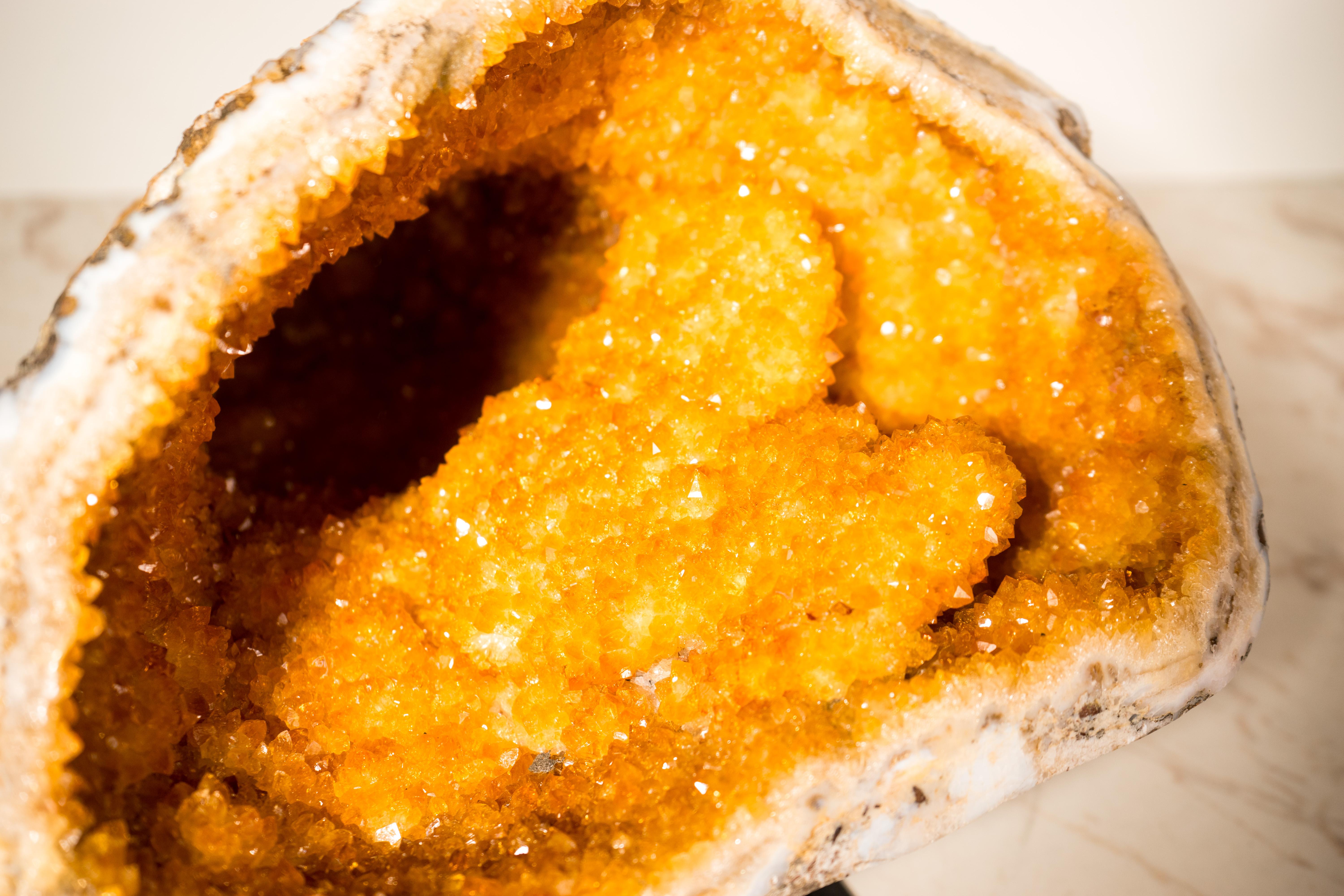 Rare All-Natural Citrine Geode Cave 2