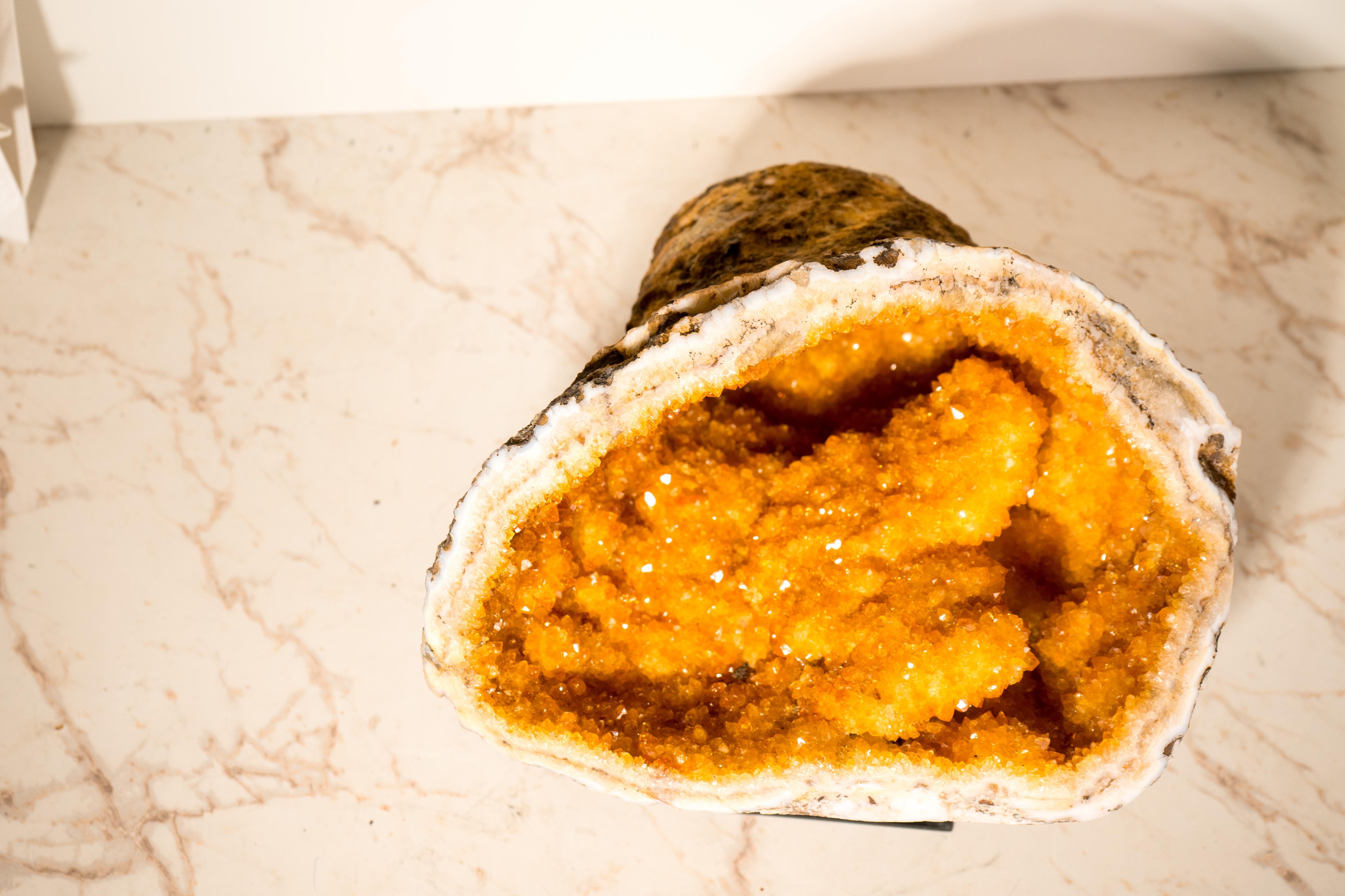 Rare All-Natural Citrine Geode Cave 3