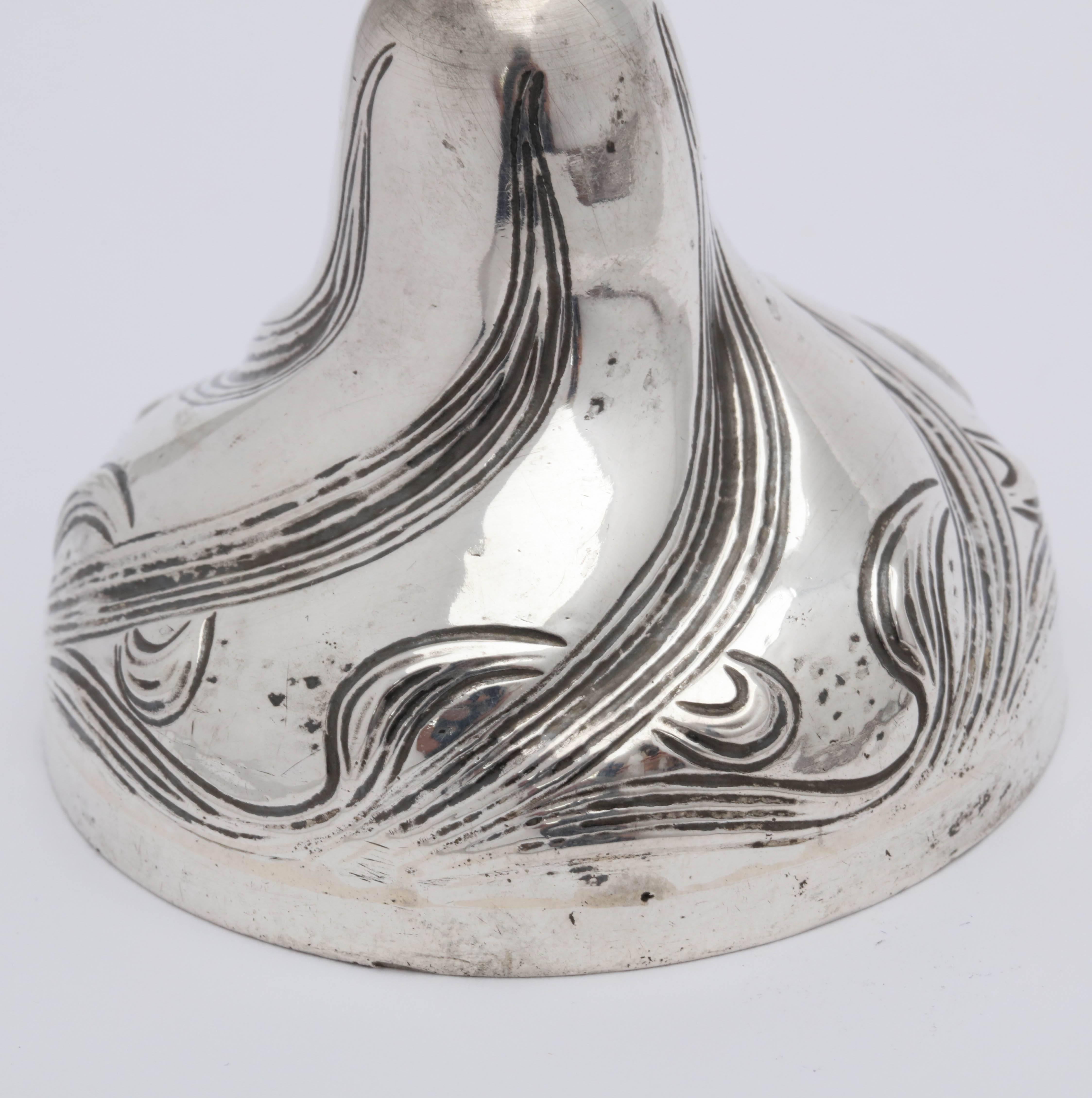 American Rare All Sterling Silver Art Nouveau Bell
