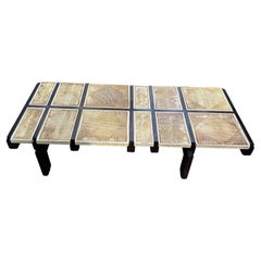 Rare " Alouette" coffee table, ROGER CAPRON, Vallauris; circa 1970.