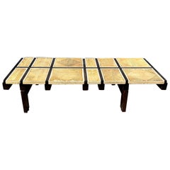 Rare " Alouette" coffee table, ROGER CAPRON, Vallauris; circa 1970.