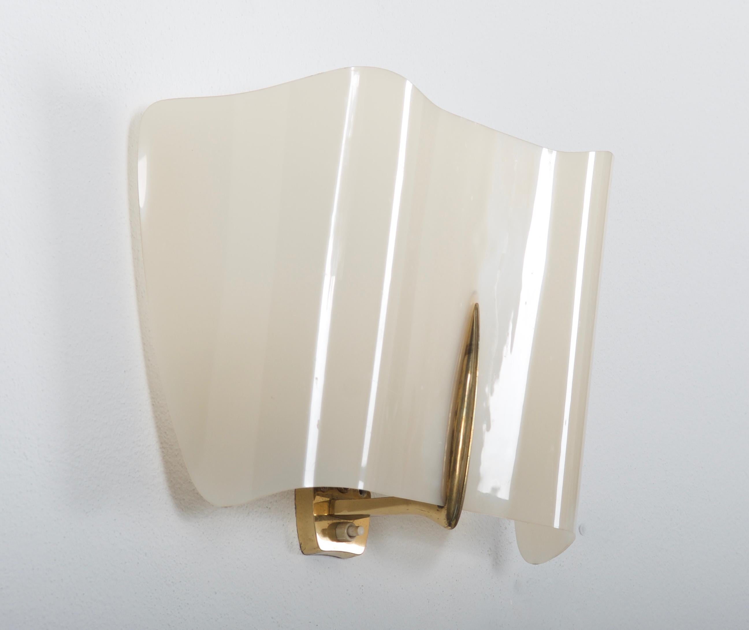 Brass Rare Alraune Wall Light Sconce by J.T. Kalmar For Sale