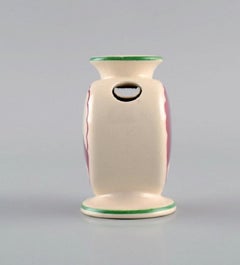 Rare Aluminia Christmas Heart Vase / Candleholder in Red Faience