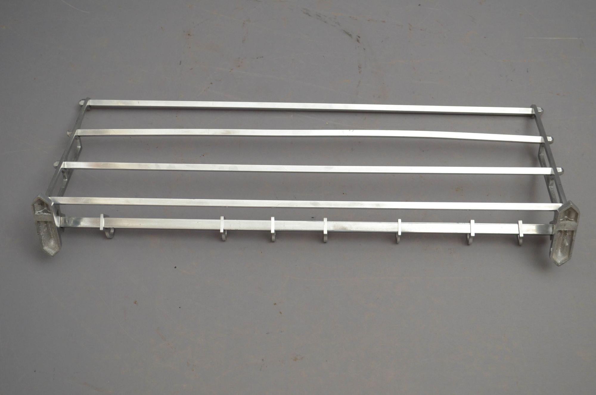 Bauhaus Style Aluminium Coat Rack With Shelf 8