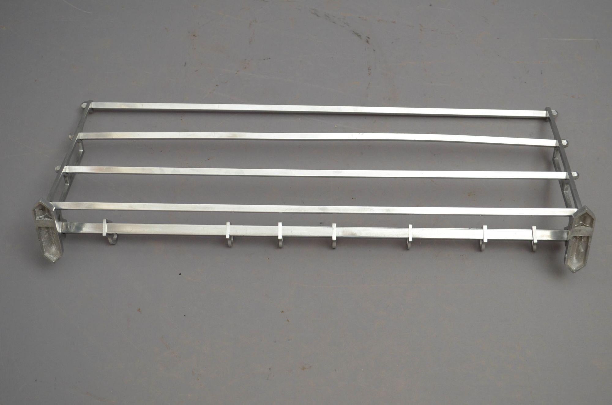 Rare Aluminium Coat Rack With Shelf For Sale 8