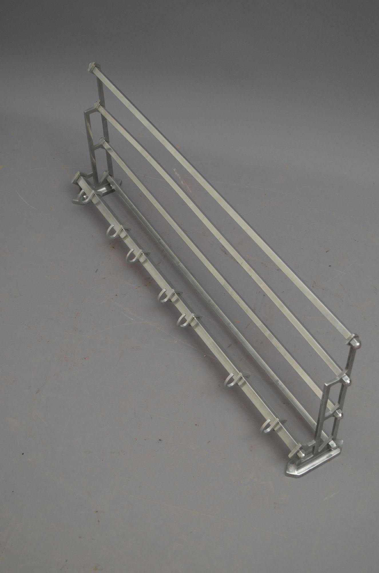 Metal Rare Aluminium Coat Rack With Shelf For Sale