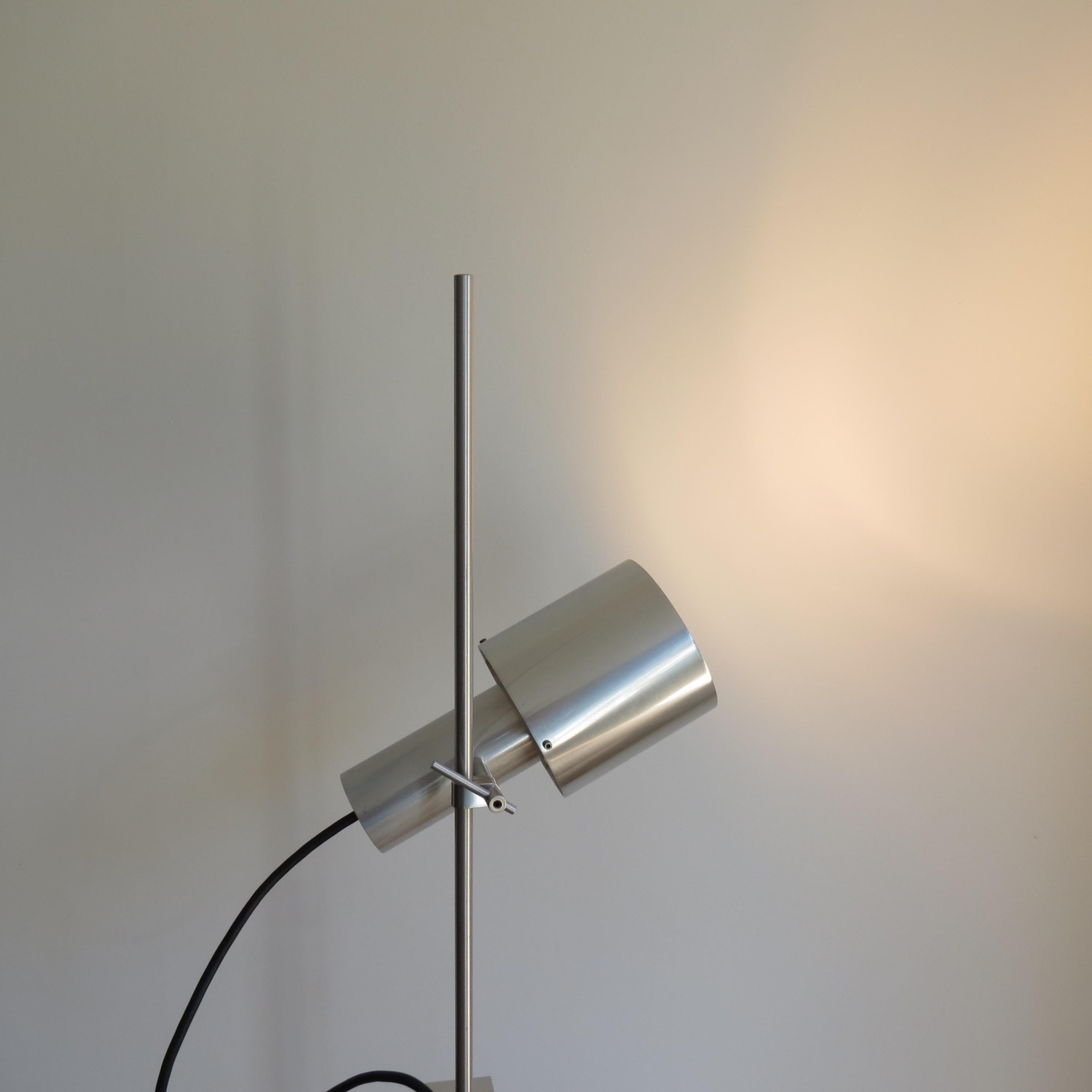 Rare Aluminium Floor Spot Lamp Peter Nelson 1960s Architectural Lighting 4