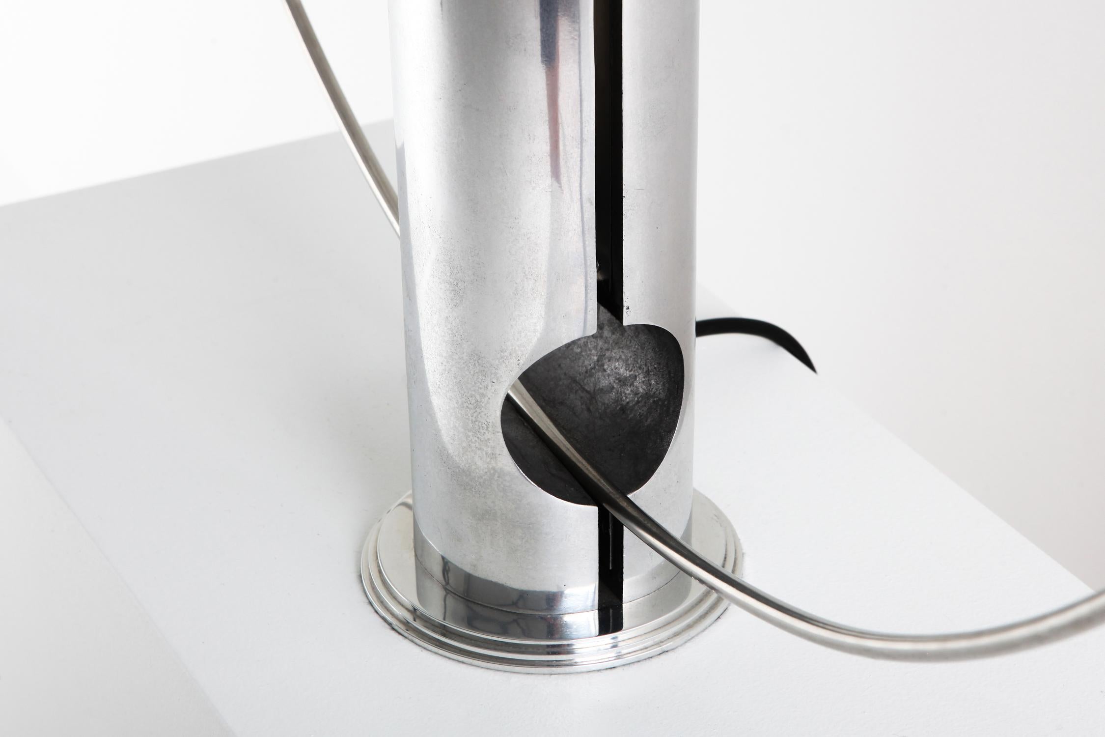 Rare Aluminum Pendulum Lamp by Pierre Lallemand 3