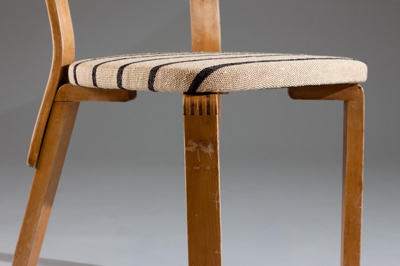 Rare chaise 69 à pied de guerre Alvar Aalto 1940 en vente 2