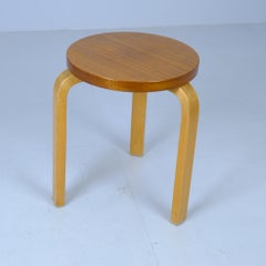 Rare Alvar Aalto 3-legged Stool Model 60 In Birch & Teak, Artek 1950s