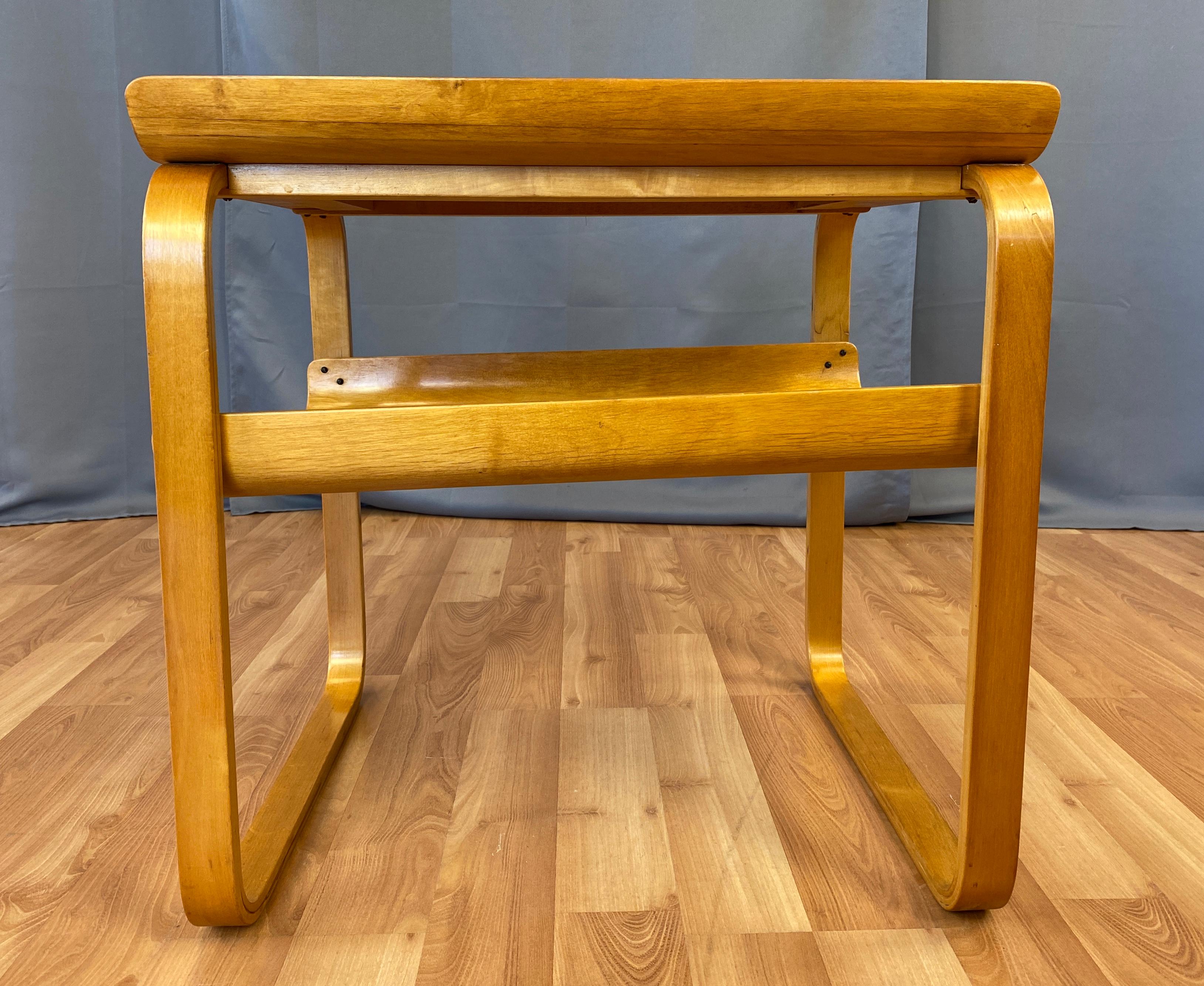 Finnish Rare Alvar Aalto 75 Side Table for the Sanatorium, Paimio, Finland