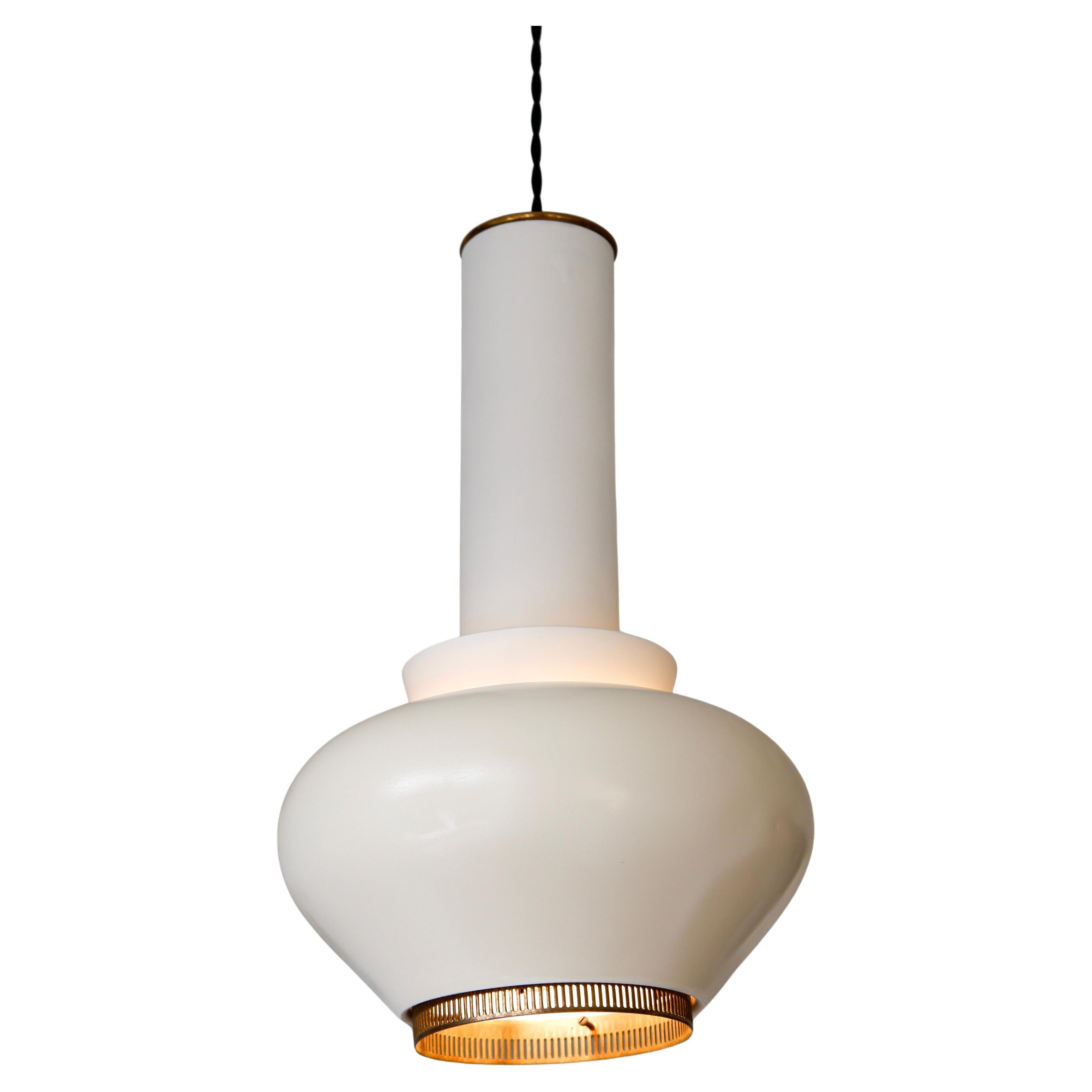 Rara lampada da soffitto di Alvar Aalto modello A334 per Valaistustyö, circa 1950.
