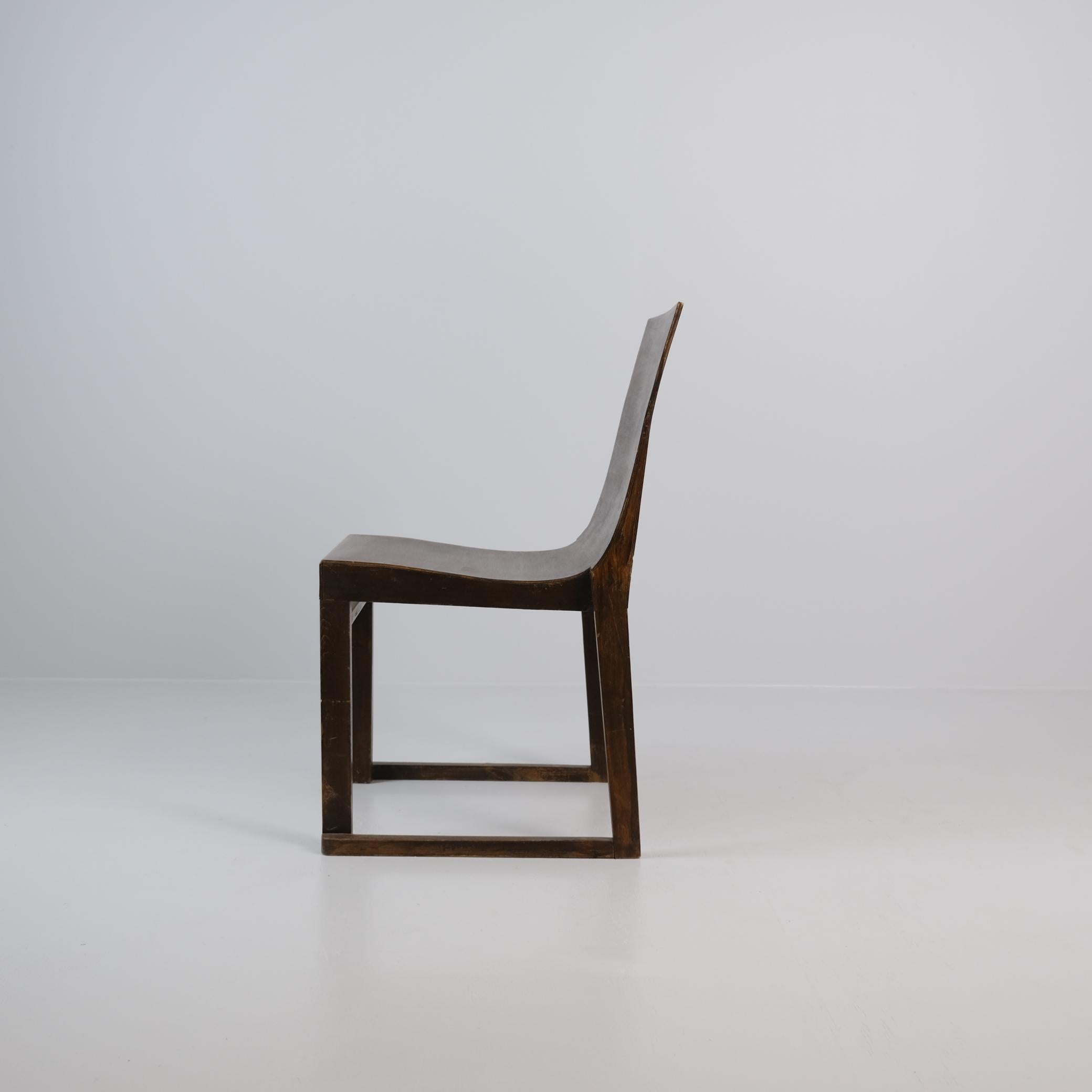 Rare Alvar Aalto 'Chair of Our Times' 'Aikaamme Tuote' in Stained Birch, 1929 In Good Condition For Sale In Helsinki, FI