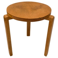 Rare Alvar Aalto original condition 1940
s stool 60 with war legs, Artek