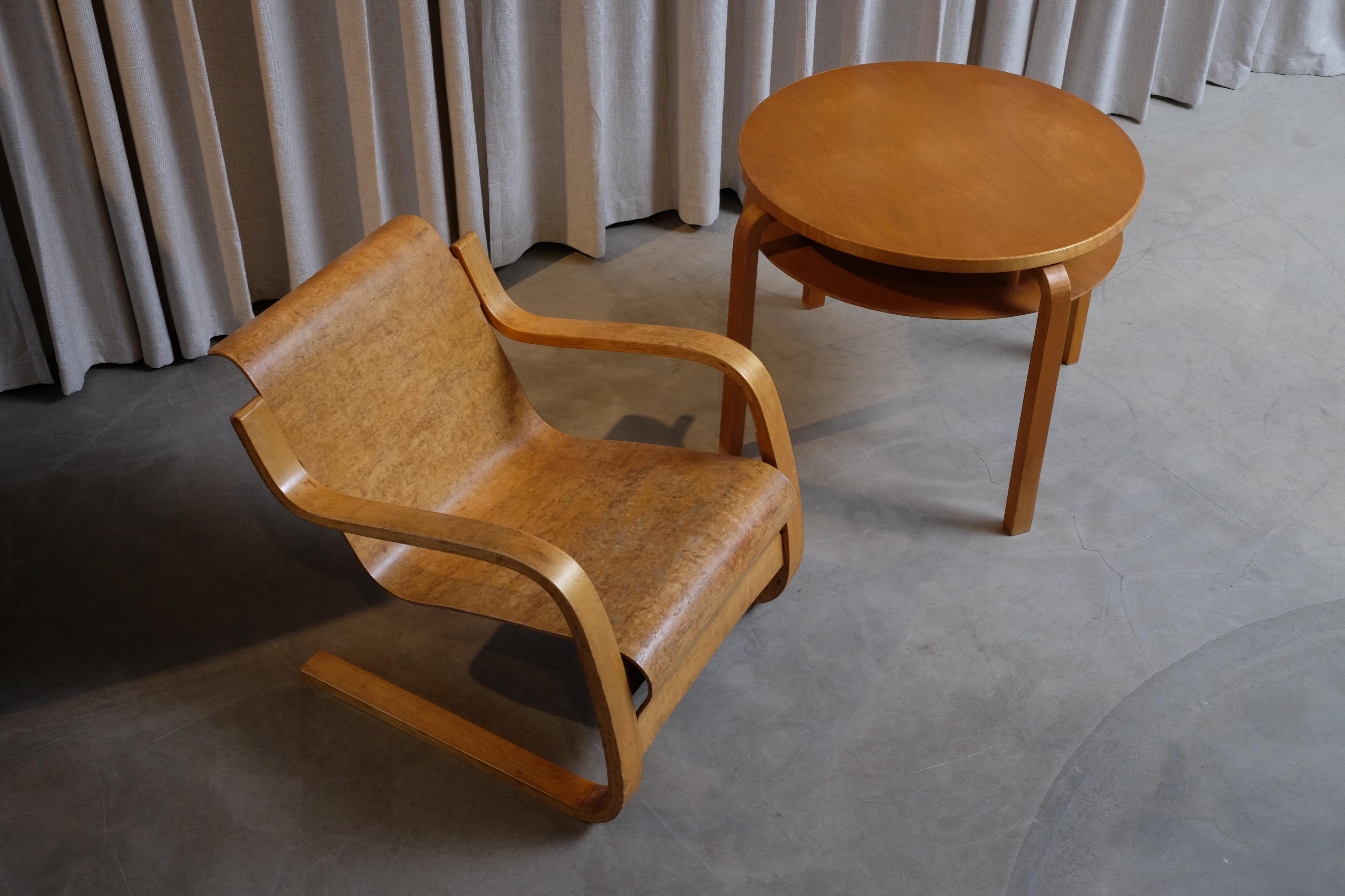 Birch Rare Alvar Aalto Table 907 Produced by Artek, 1940s