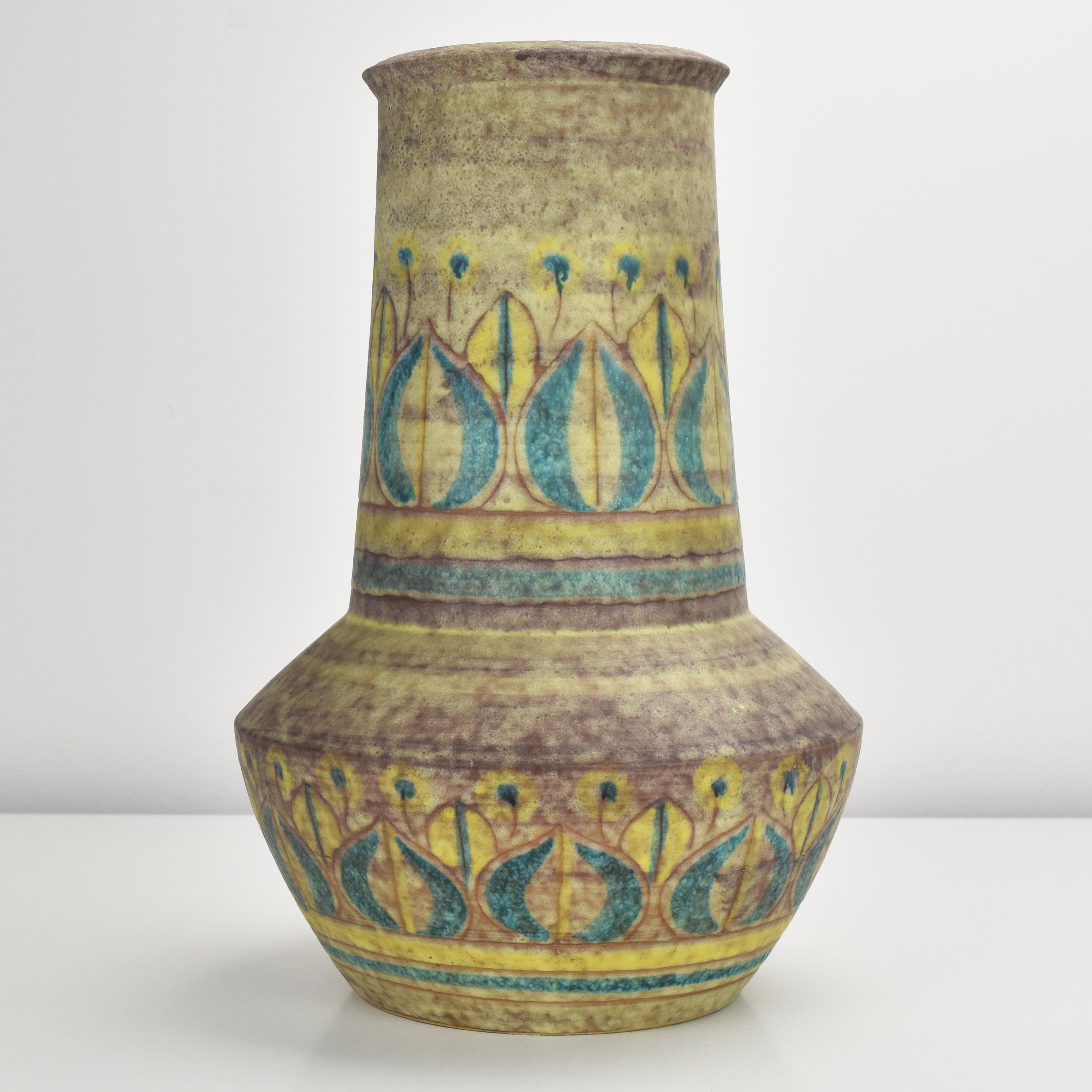 Raro vaso in ceramica smaltata opaca Alvino Bagni Raymor Bitossi Gambone In condizioni buone in vendita a Bad Säckingen, DE