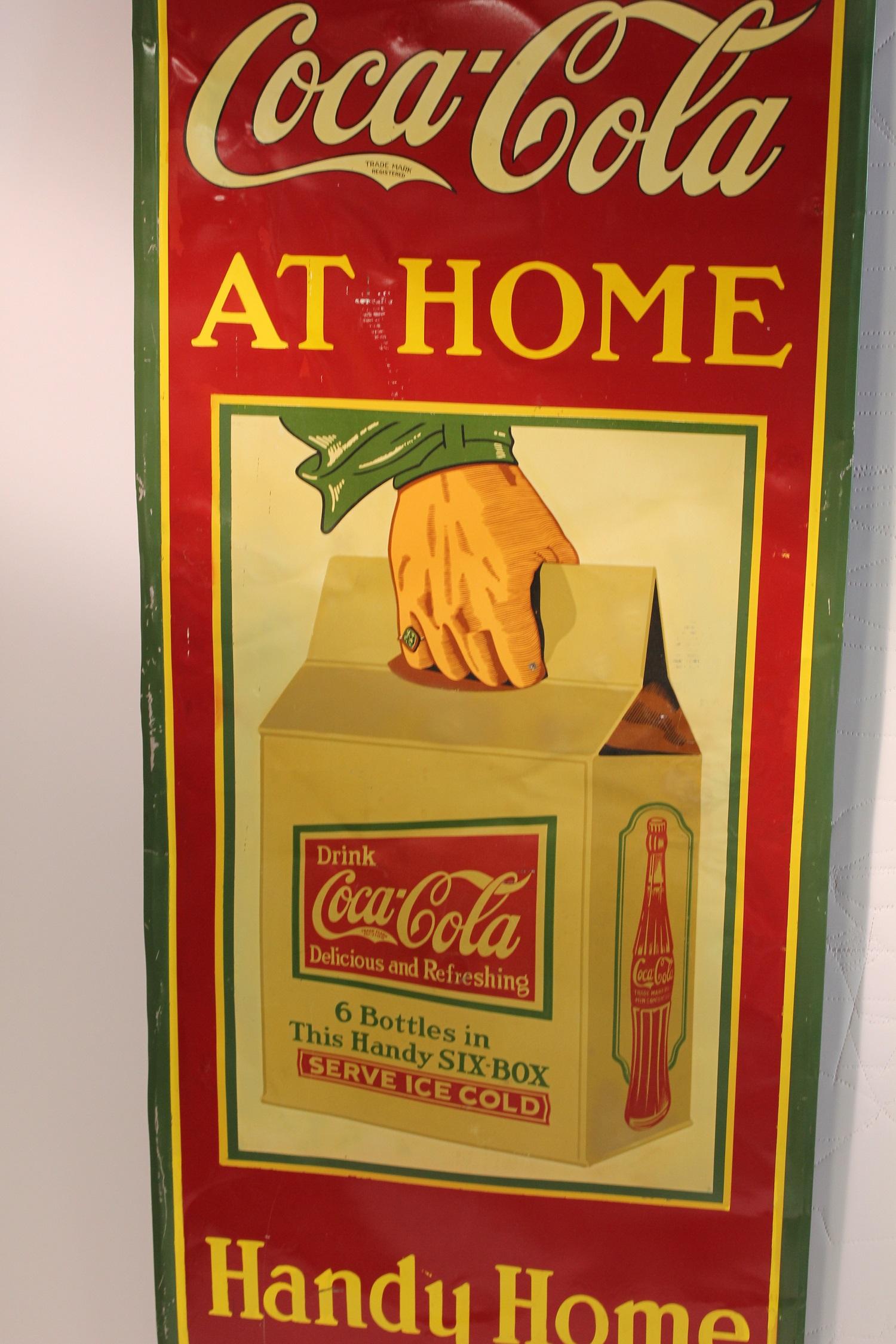 Rare American 1930s Coca Cola Tin Sign In Good Condition In Chicago, IL