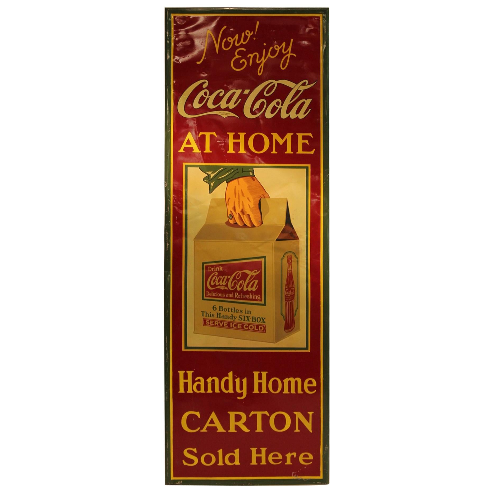 Rare American 1930s Coca Cola Tin Sign