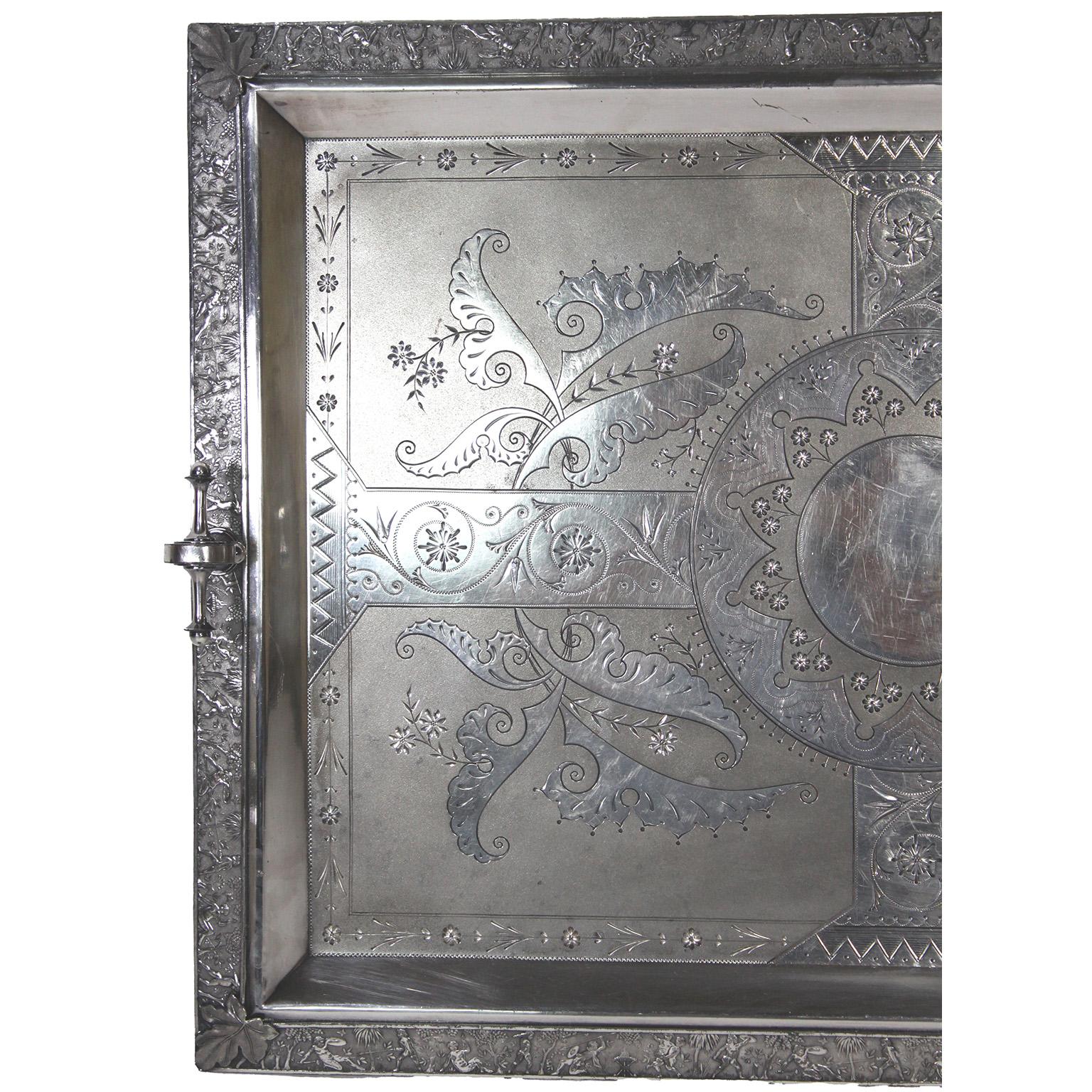 Rare American Aesthetic Movement Six-Piece Silver-Plated Coffee and Tea Service For Sale 8