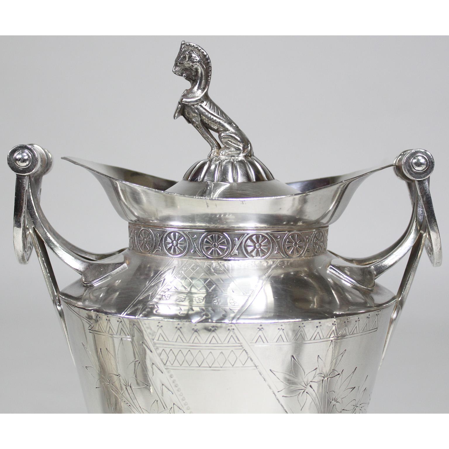 Early 20th Century Rare American Aesthetic Movement Six-Piece Silver-Plated Coffee and Tea Service For Sale