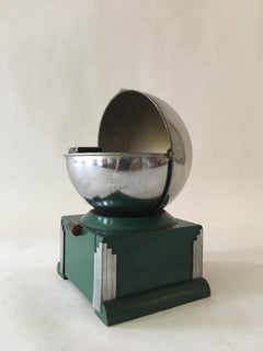 Rare American Art Deco Chrome & Bakelite Smokador Hi-Ball Ashtray/Cigarette Box