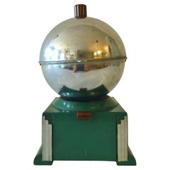 Rare American Art Deco Chrome & Bakelite Smokador Hi-Ball Ashtray/Cigarette Box