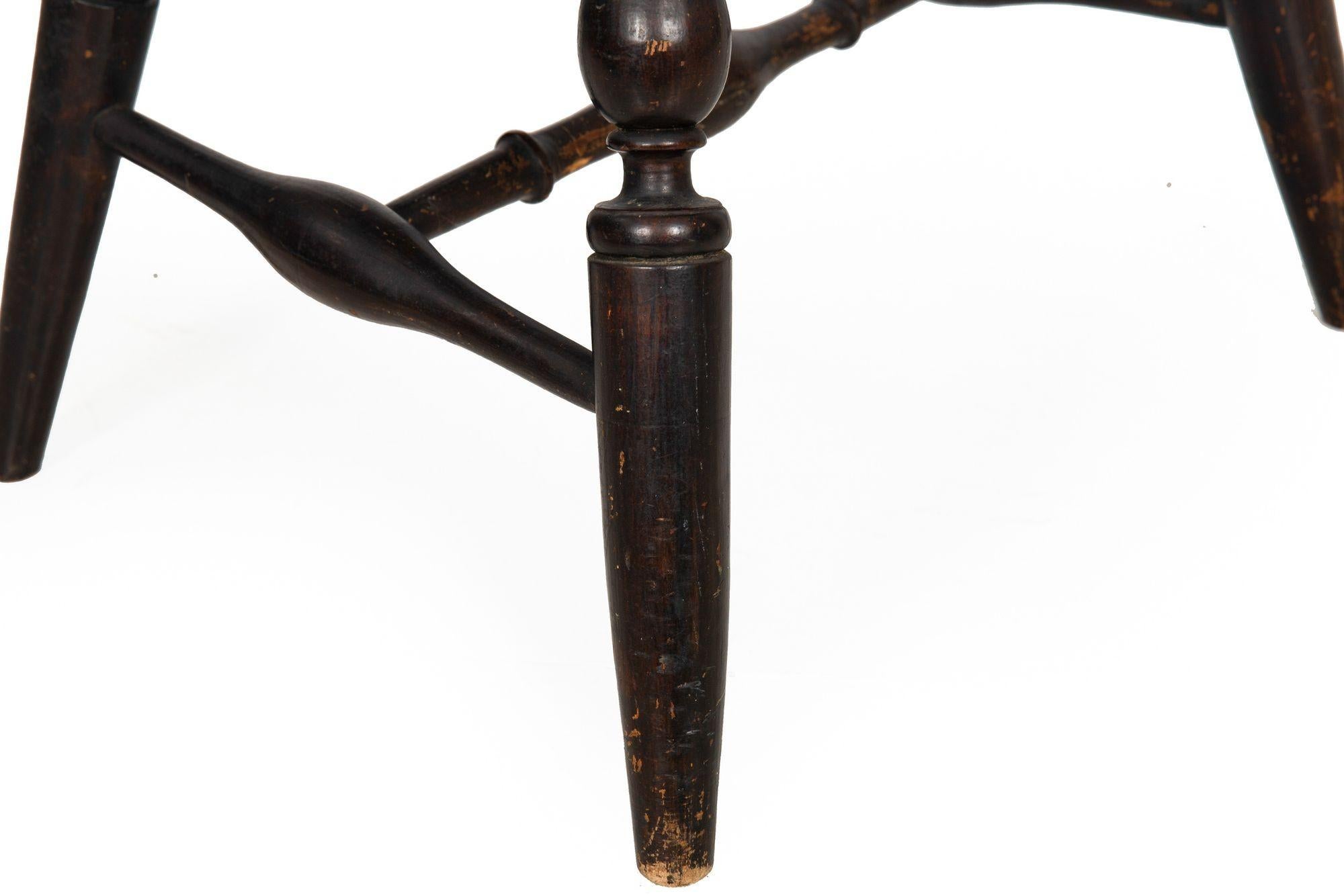 Rare American Brace-Back Continuous Arm Windsor Chair, New York ca. 1790 10