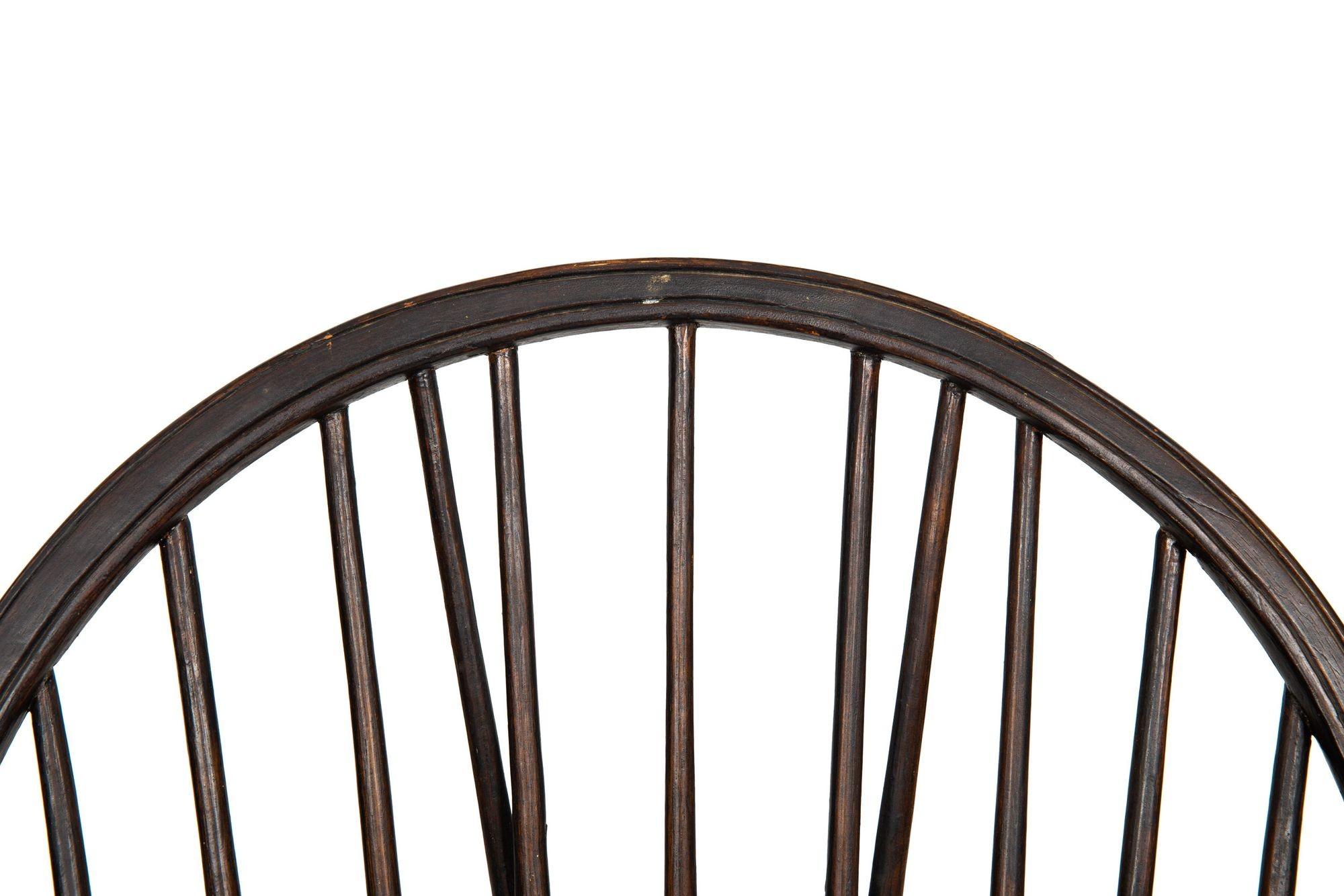 Rare American Brace-Back Continuous Arm Windsor Chair, New York ca. 1790 13