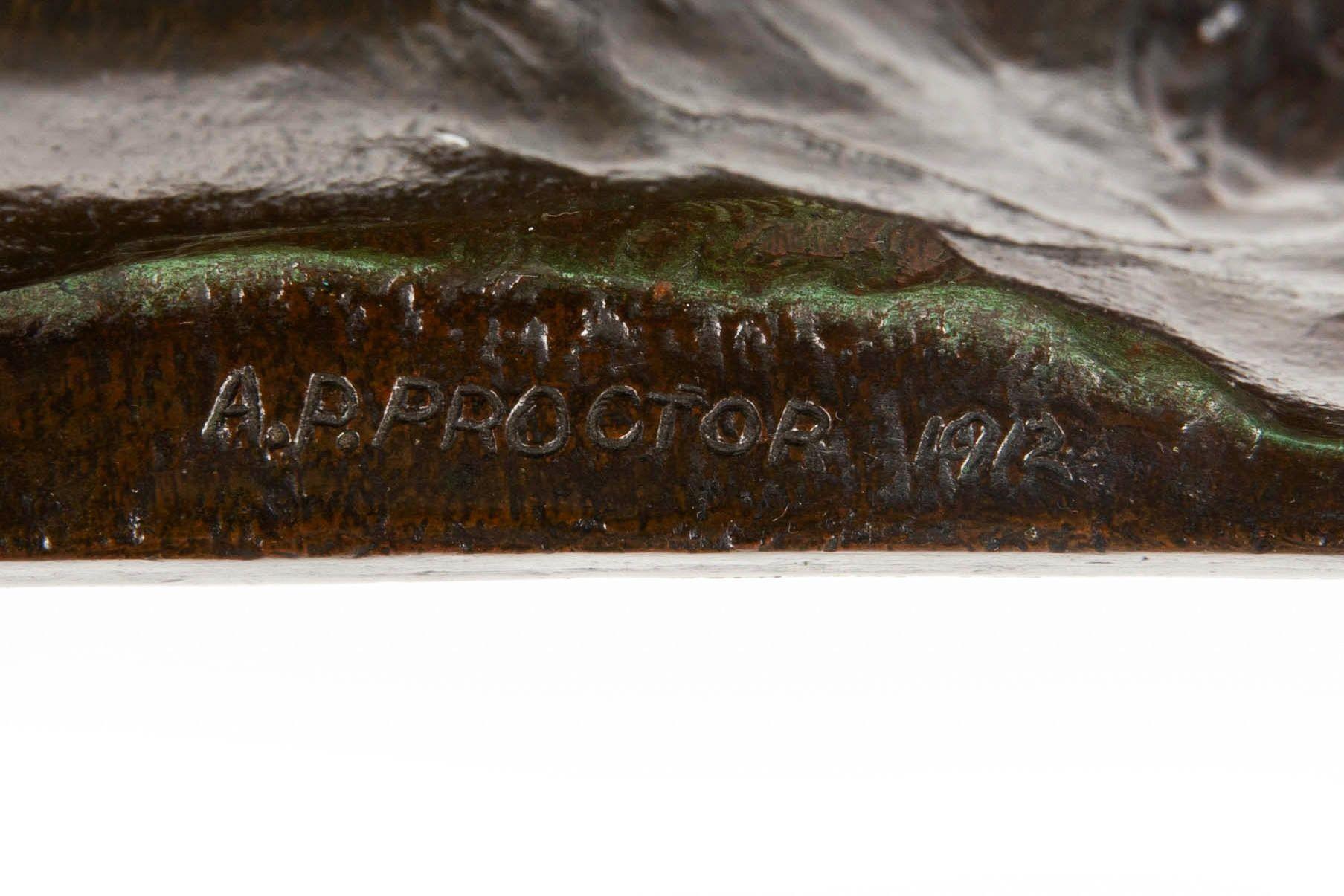 Seltene amerikanische Bronzeskulptur Princeton-Tiger von Alexander Phimister Proctor im Angebot 6