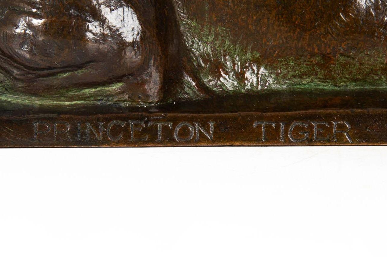 Seltene amerikanische Bronzeskulptur Princeton-Tiger von Alexander Phimister Proctor im Angebot 7