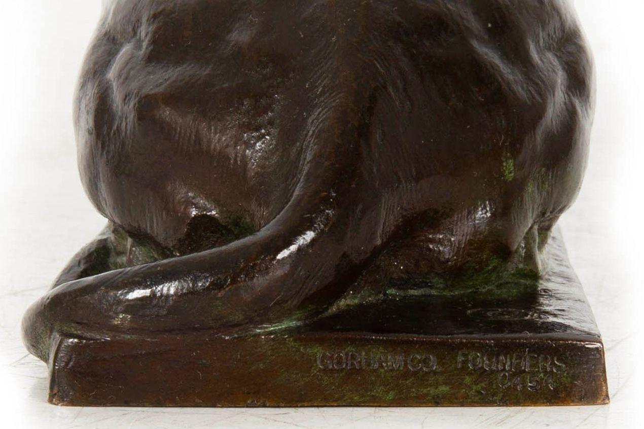 Seltene amerikanische Bronzeskulptur Princeton-Tiger von Alexander Phimister Proctor im Angebot 8