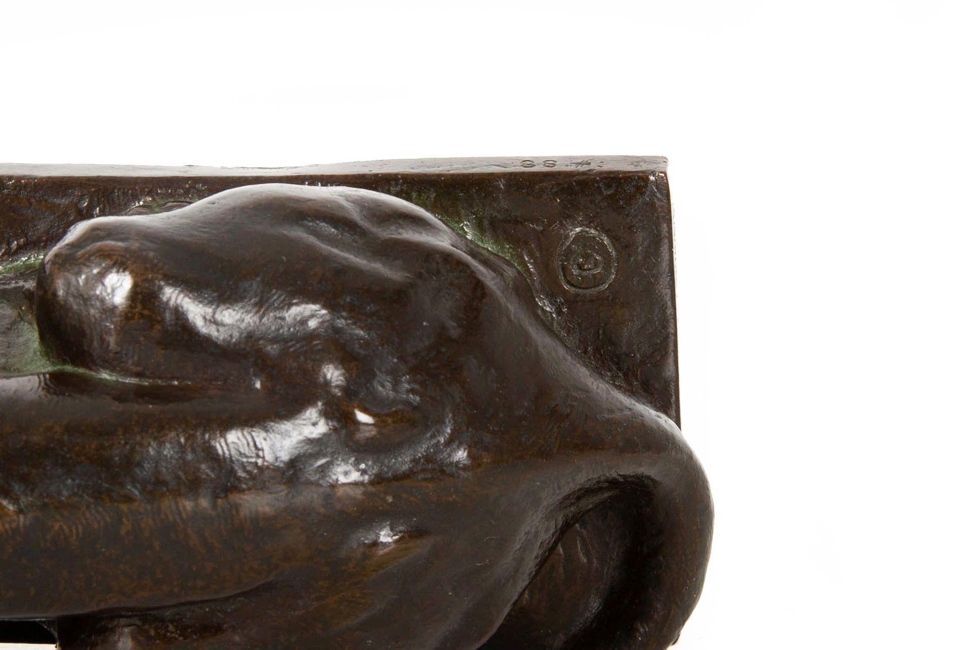 Seltene amerikanische Bronzeskulptur Princeton-Tiger von Alexander Phimister Proctor im Angebot 10